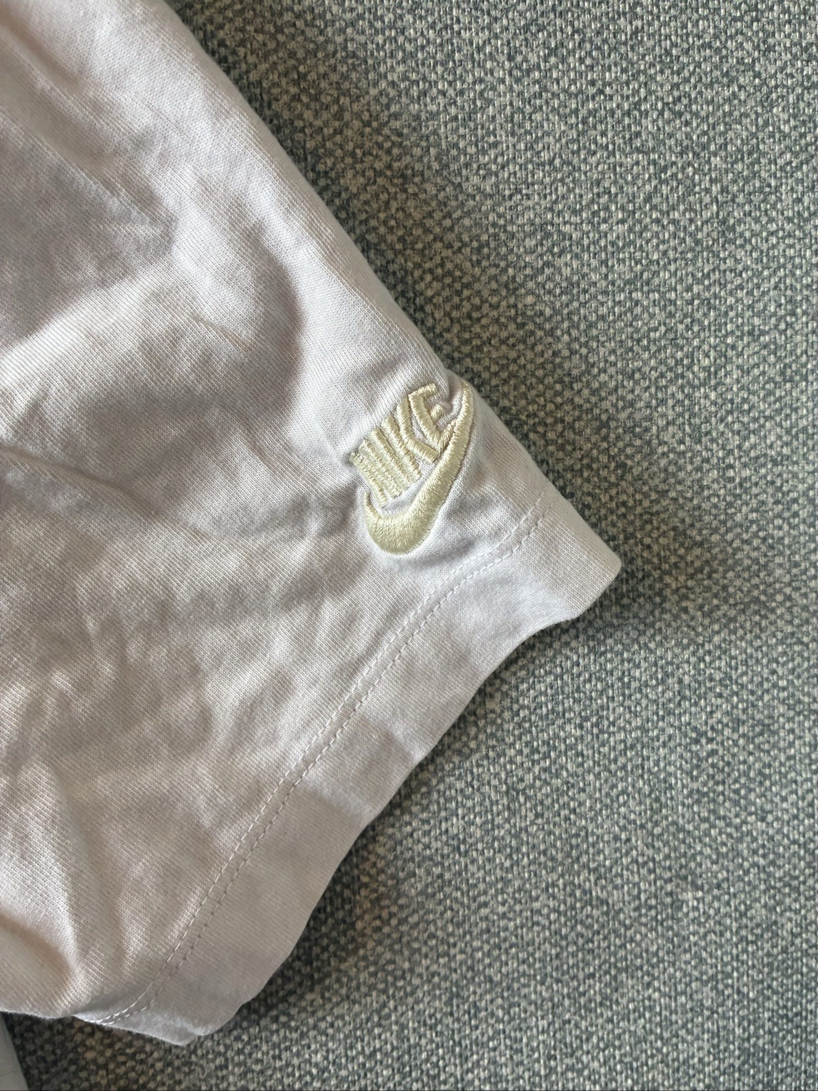 Nike White Multi Logo Embroidered Cotton T-Shirt Medium image 7