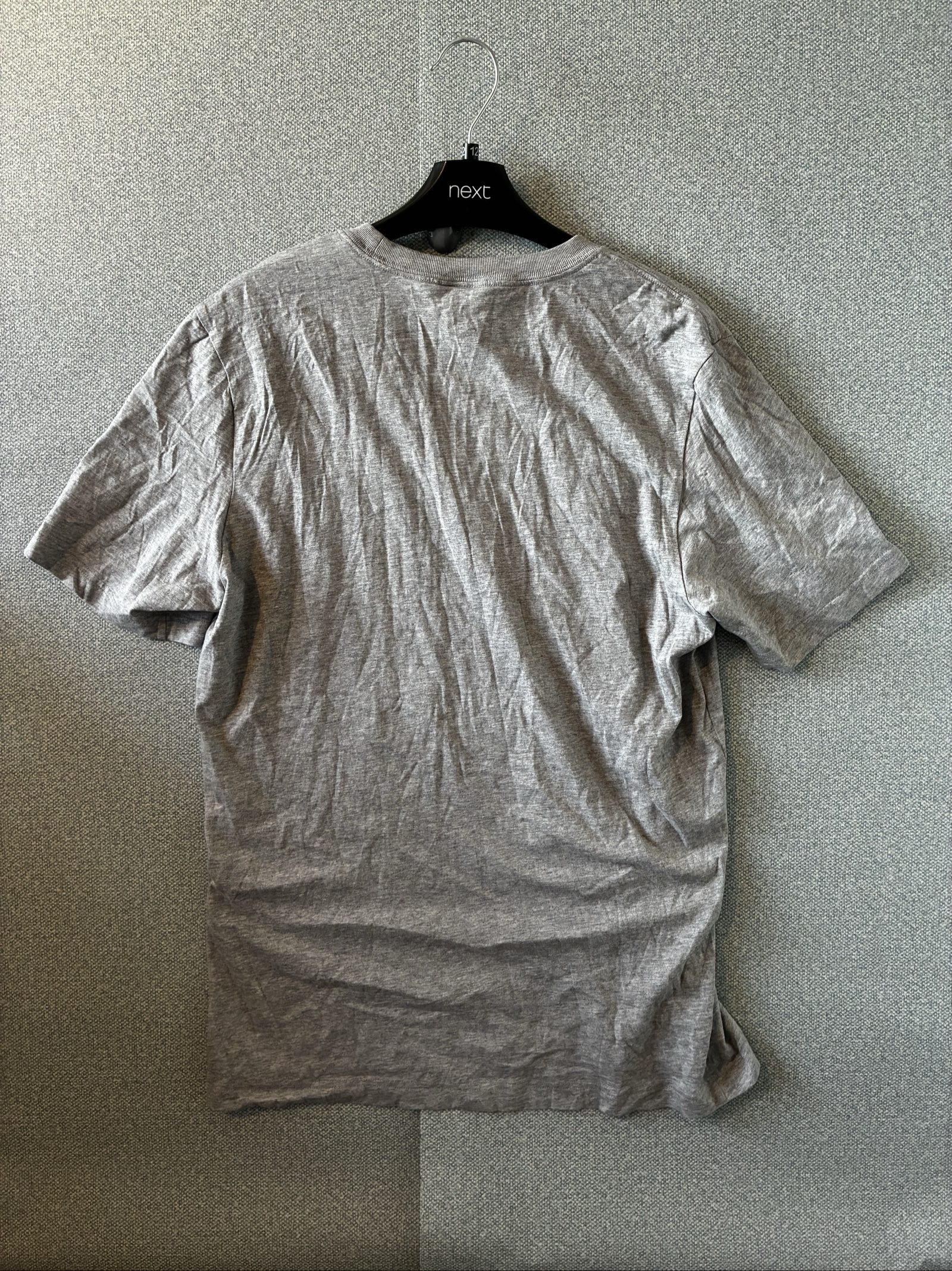 Adidas Grey Cotton T-Shirt Medium Embroidered Logo image 7