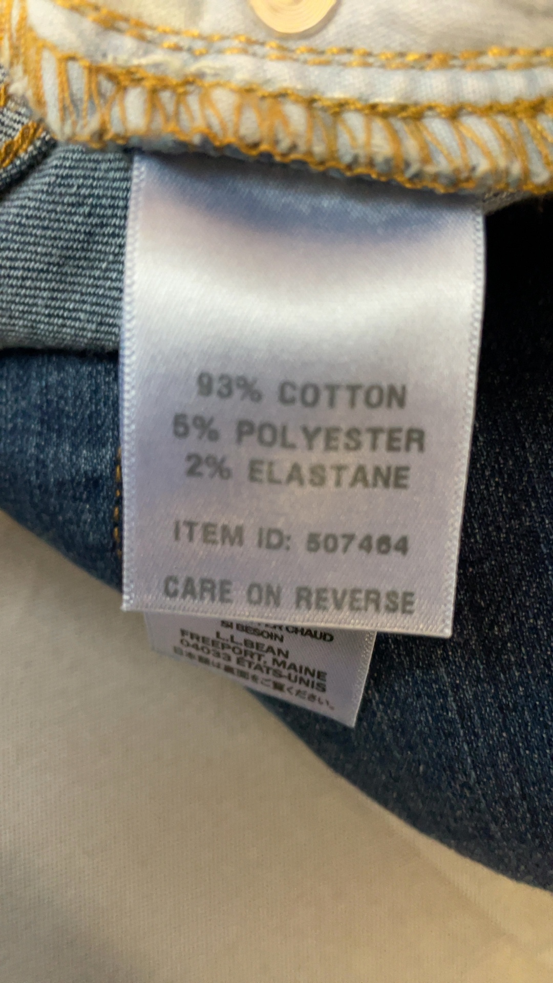 L.L.Bean Blue Classic Fit Jeans Size 6 Made in Mexico image 4