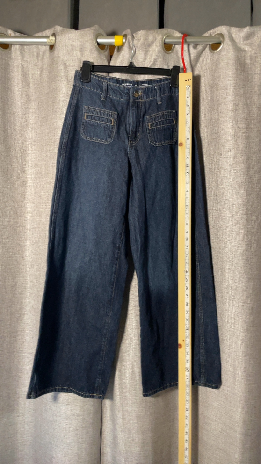 Old Navy Dark Blue High Rise Baggy Wide Leg Jeans Size 0