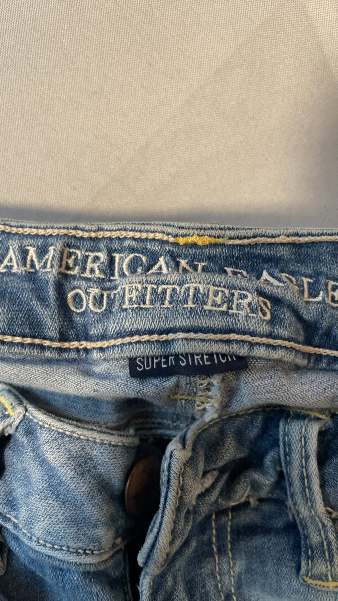 American Eagle Blue Distressed Jegging Ankle Jeans Size 00 image 2