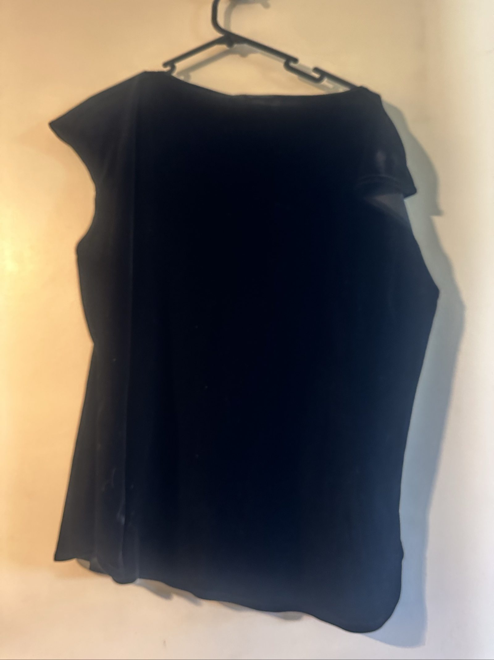 Perri Cutten Women's Black Velvet Sylvie Top XL image 4