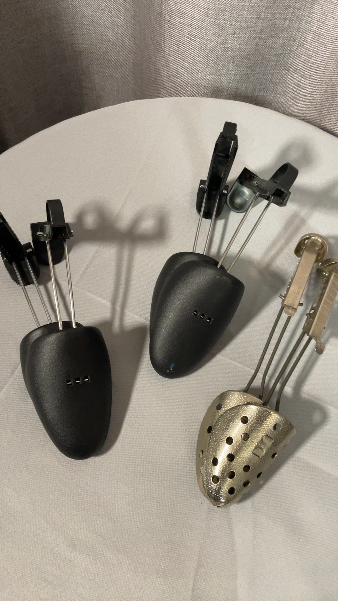 3x Shoe Trees Stretcher Black & Silver Adjustable