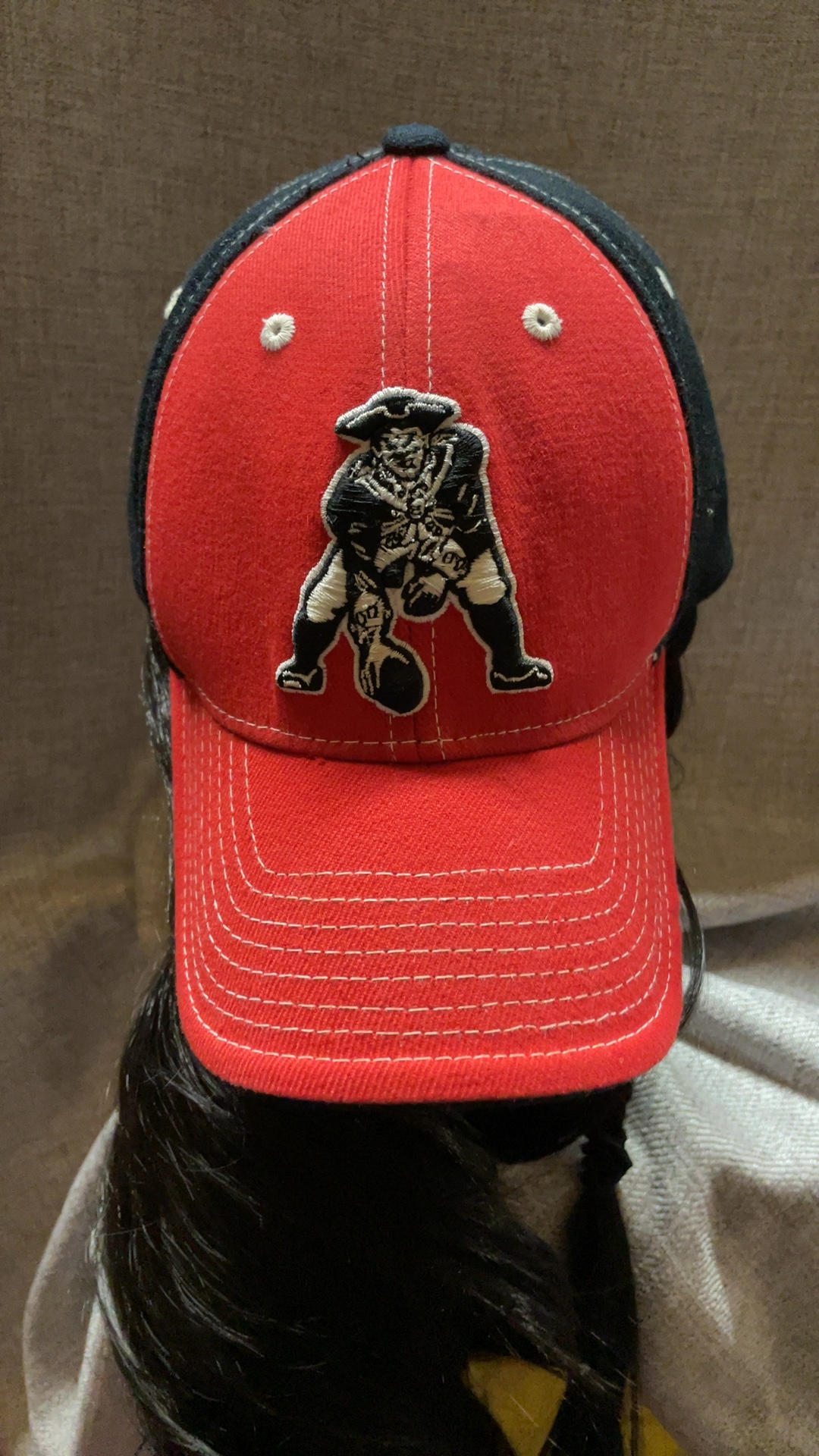 Reebok Black & Red Patriots Football Cap OSFA image 3