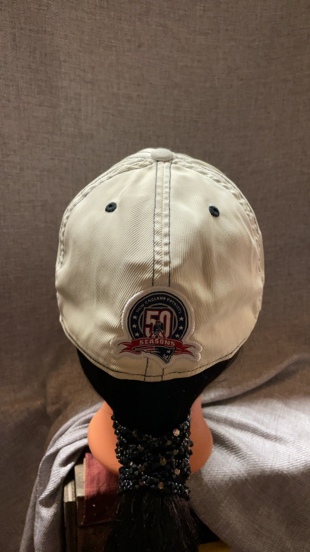 New England Patriots Cream & Black Baseball Cap image 3