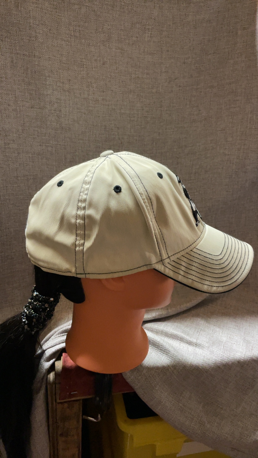 New England Patriots Cream & Black Baseball Cap image 4