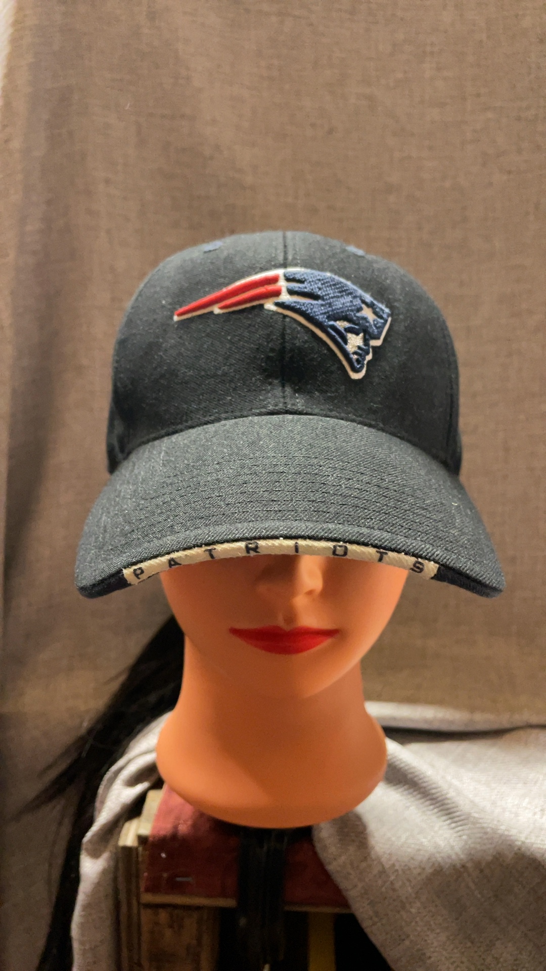 New England Patriots Black Baseball Cap Adjustable