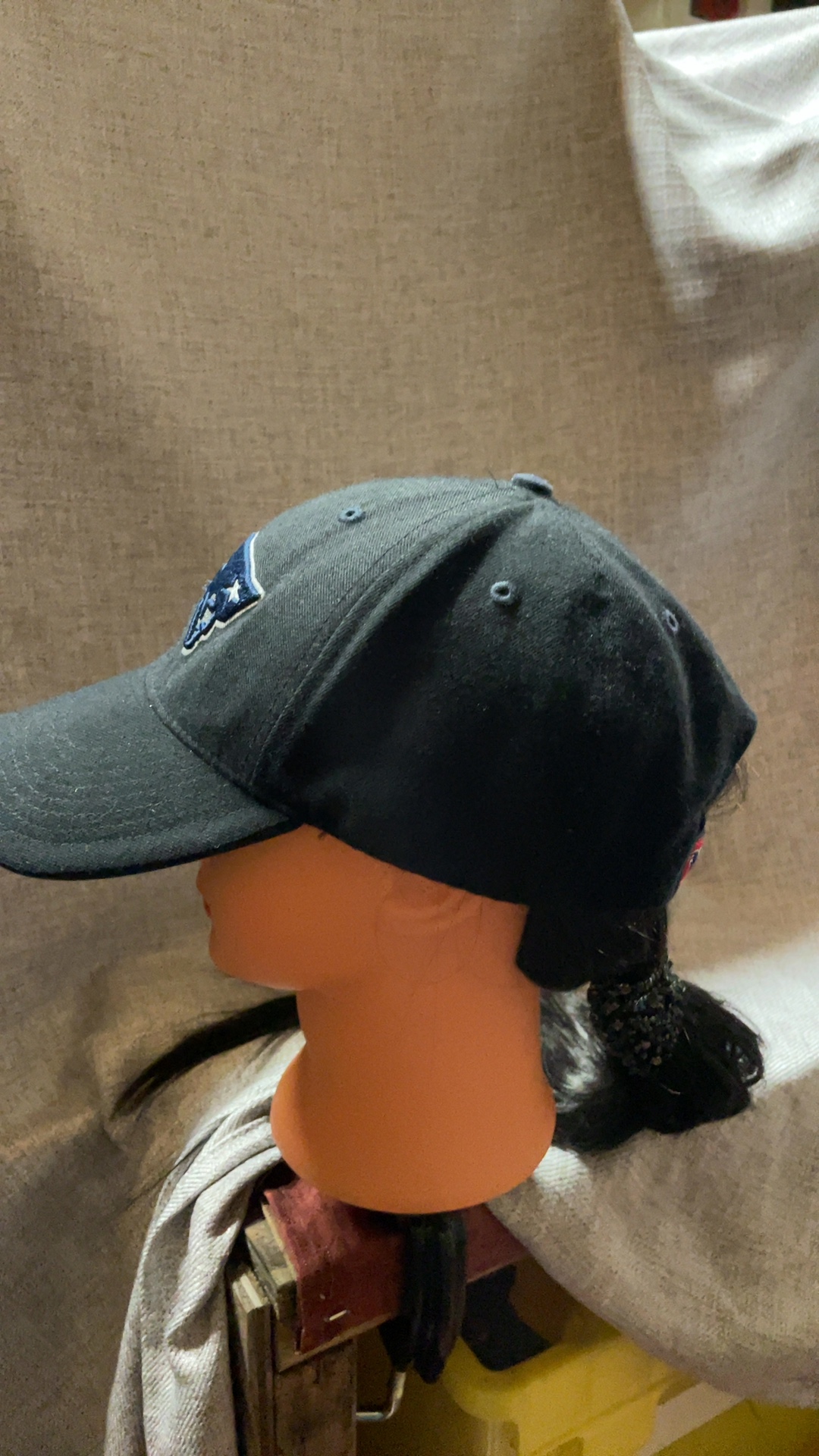 New England Patriots Black Baseball Cap Adjustable image 2