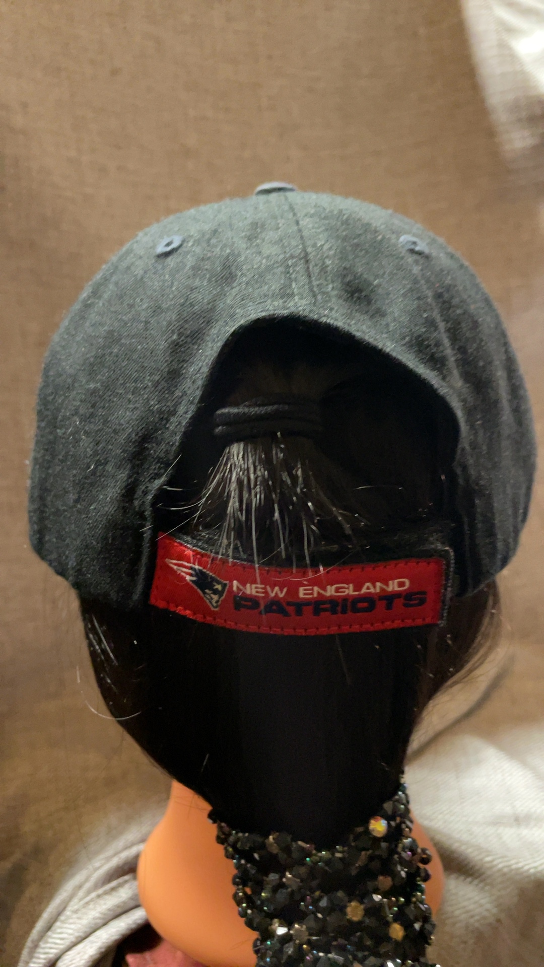 New England Patriots Black Baseball Cap Adjustable image 3
