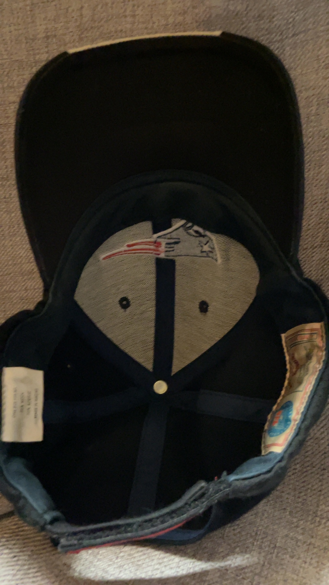 New England Patriots Black Baseball Cap Adjustable image 6