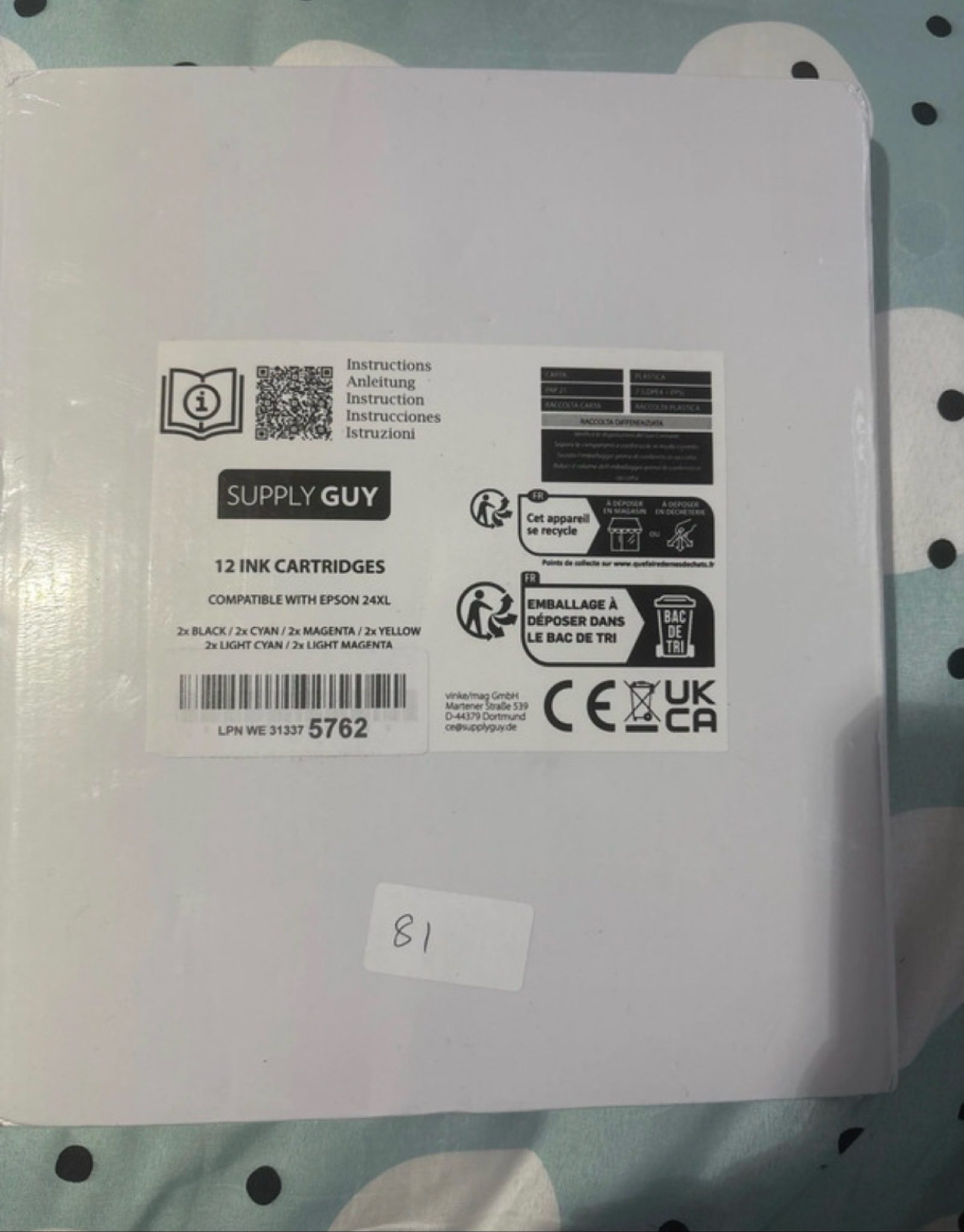 Supply Guy 12 Ink Cartridges Compatible with Epson 24XL