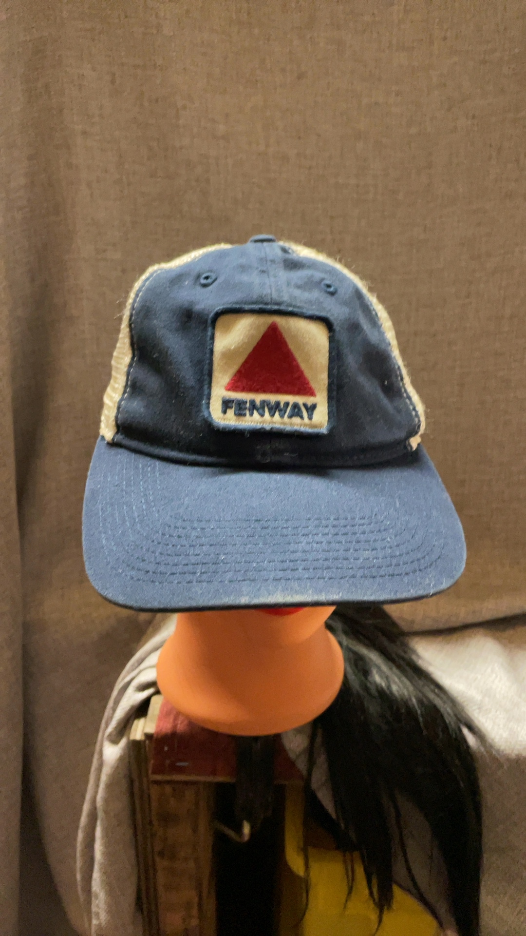 Fenway Navy & Beige Mesh Trucker Hat One Size