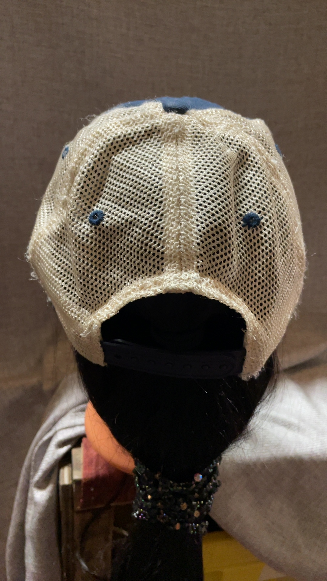 Fenway Navy & Beige Mesh Trucker Hat One Size image 3