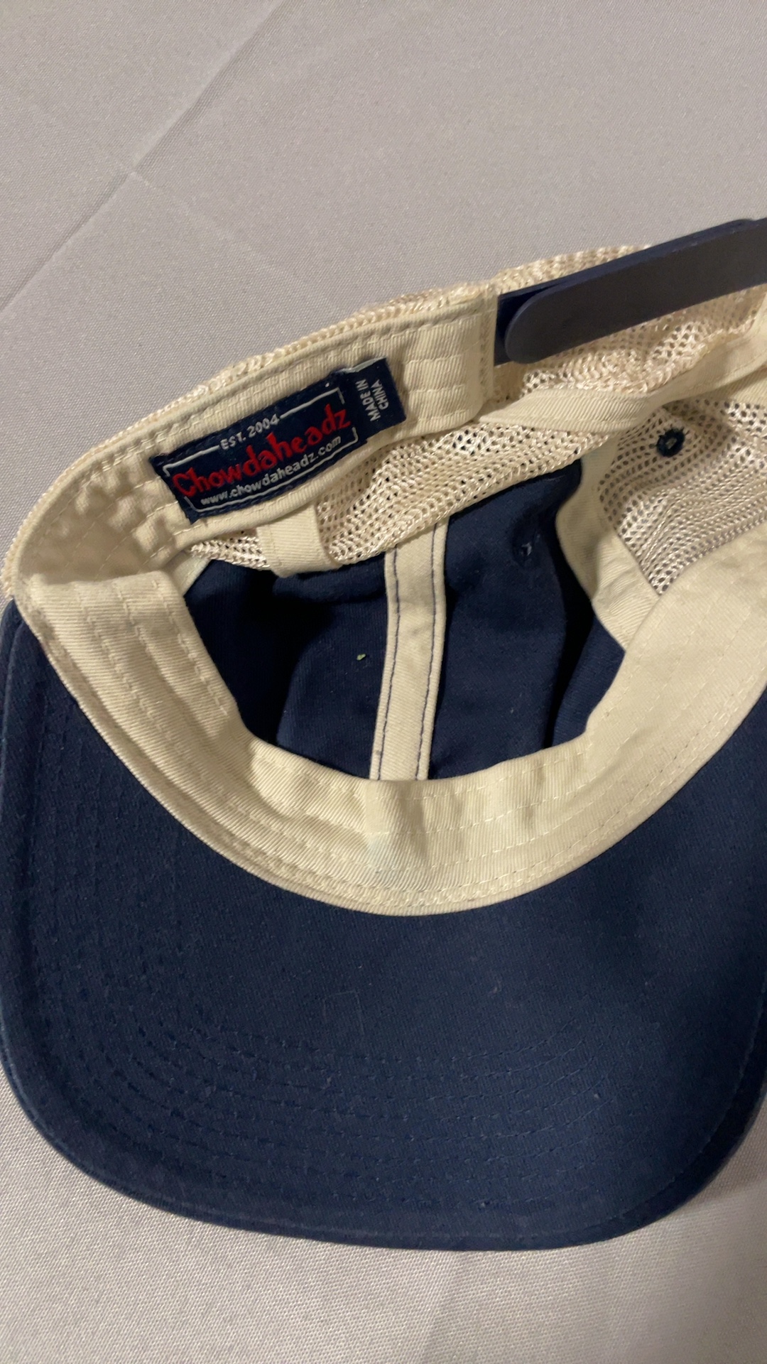 Fenway Navy & Beige Mesh Trucker Hat One Size image 6