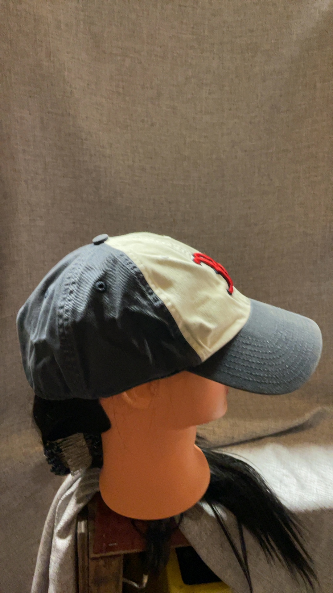 Boston Red Sox Navy & Cream Baseball Cap size XL image 2