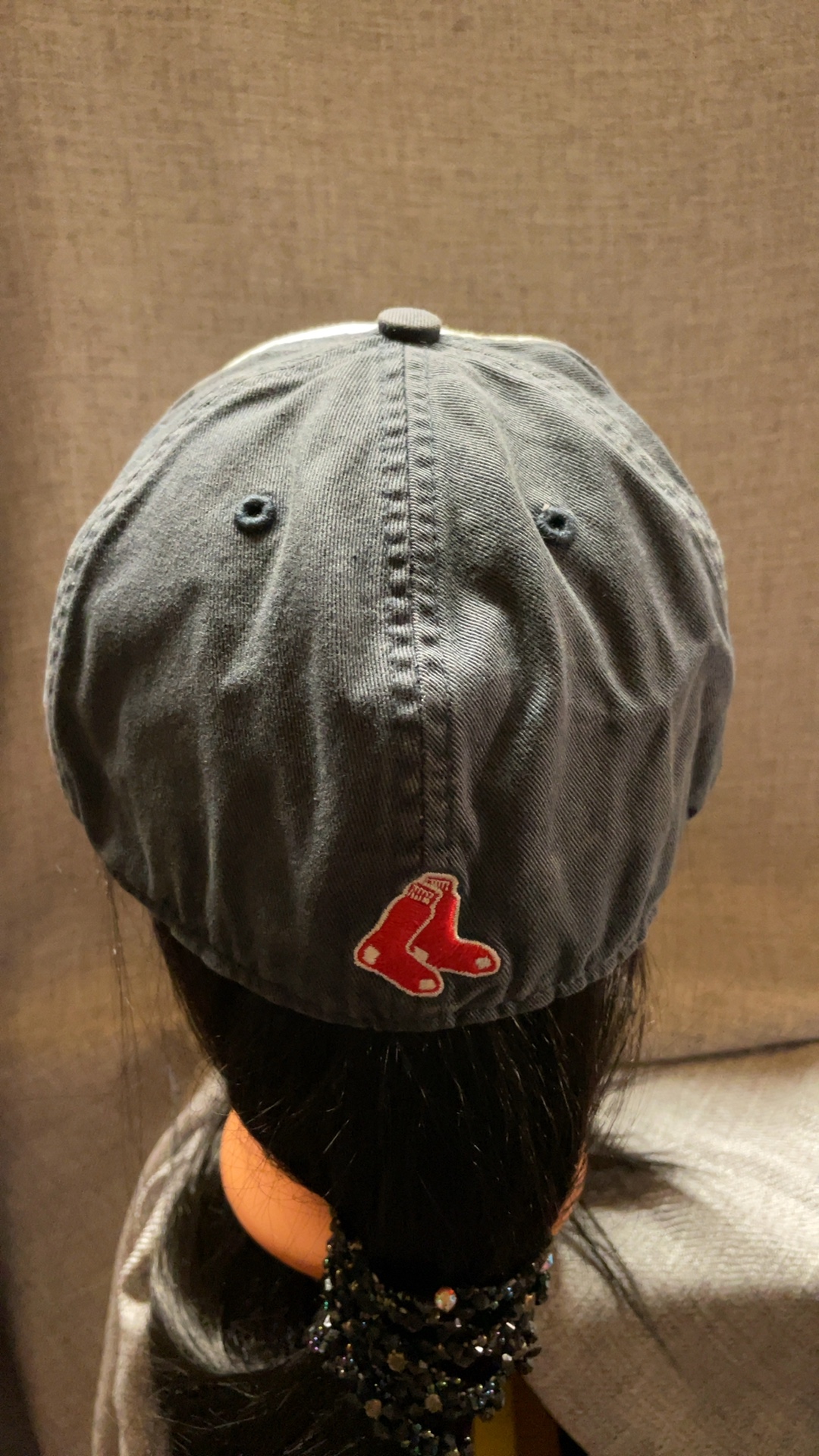 Boston Red Sox Navy & Cream Baseball Cap size XL image 3