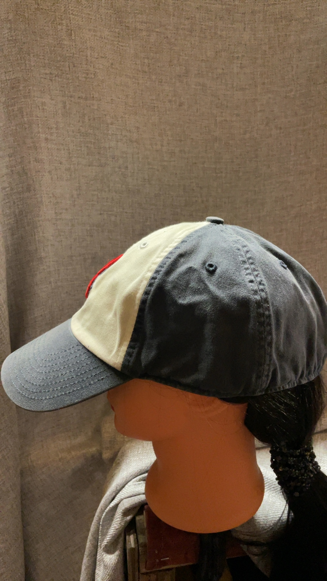 Boston Red Sox Navy & Cream Baseball Cap size XL image 4