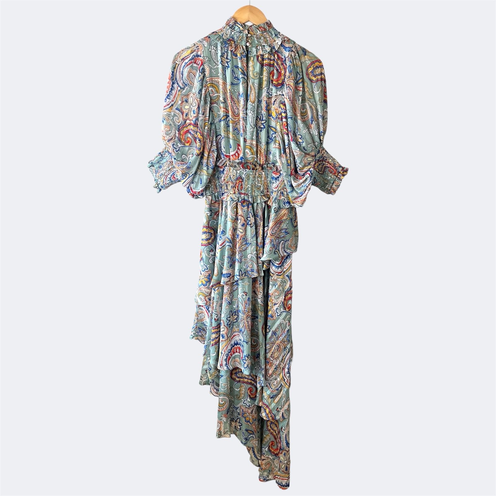 Elliatt Amaya Paisley Asymmetric Midi Dress S / AU 8 / US 4 Boho Party 70s Party image 2