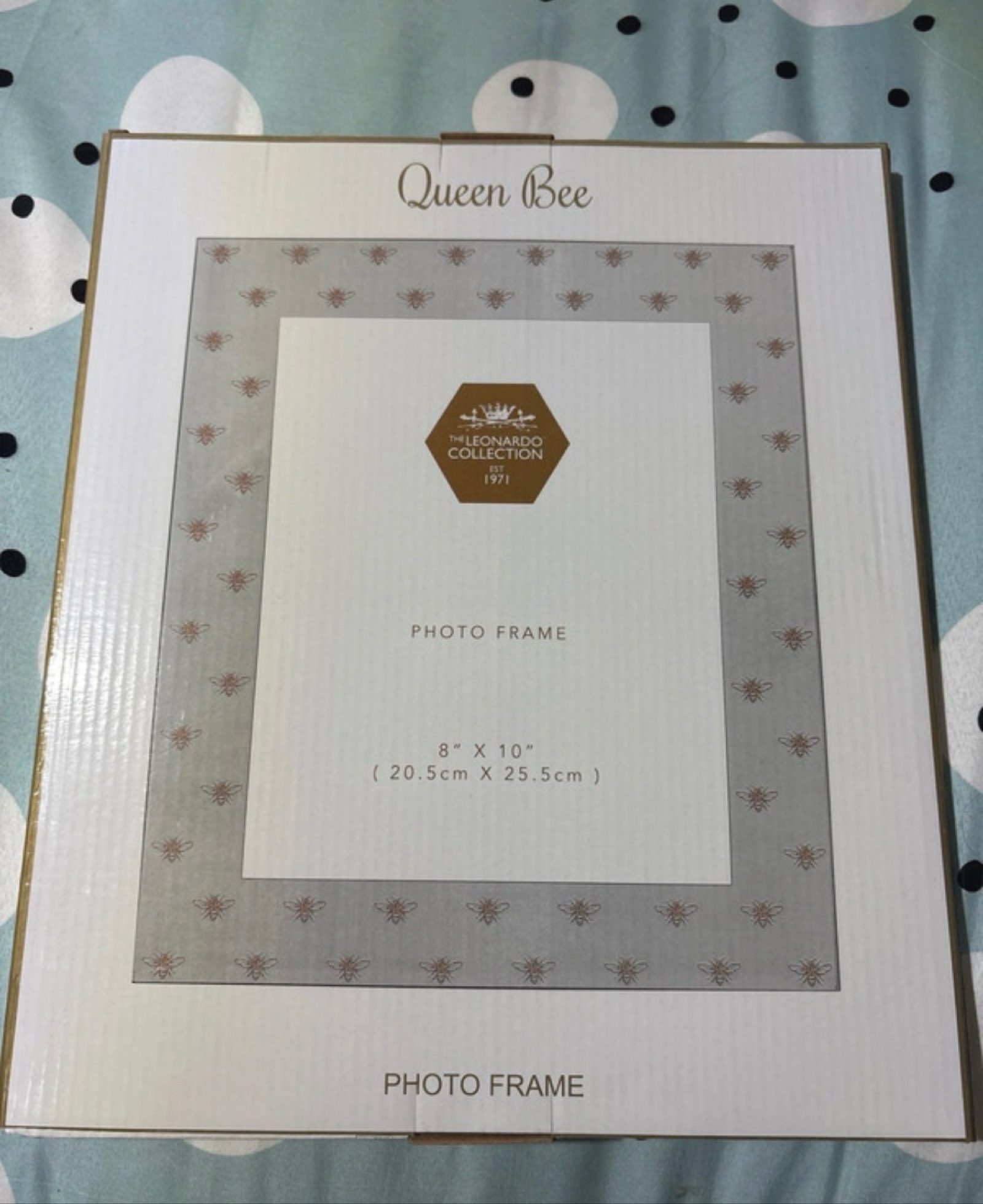 Queen Bee Grey Bee Pattern Photo Frame 8x10" image 2