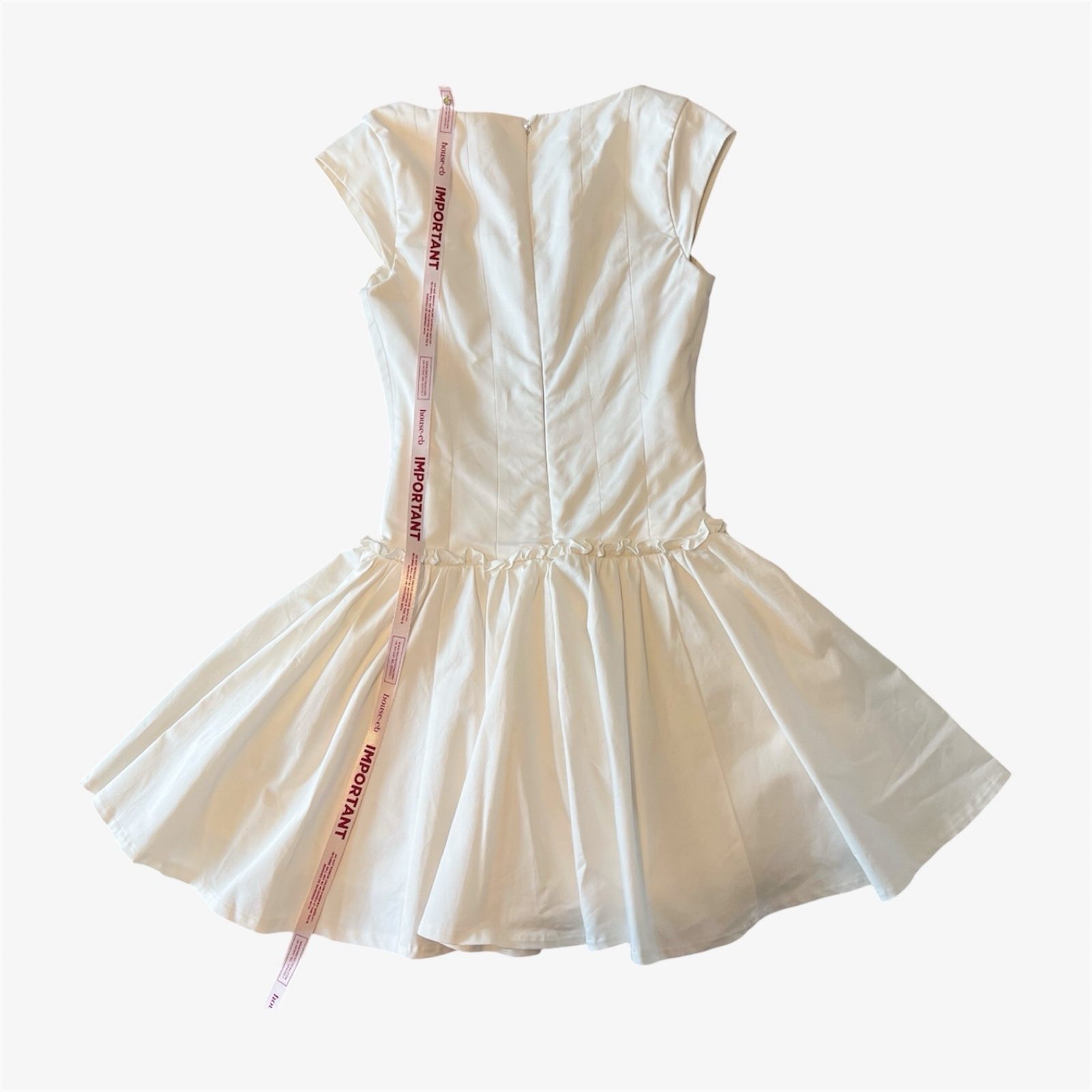 House of CB Kaia Cotton Mini Dress XS / AU 6 / US 2 White Coquette NWT image 2