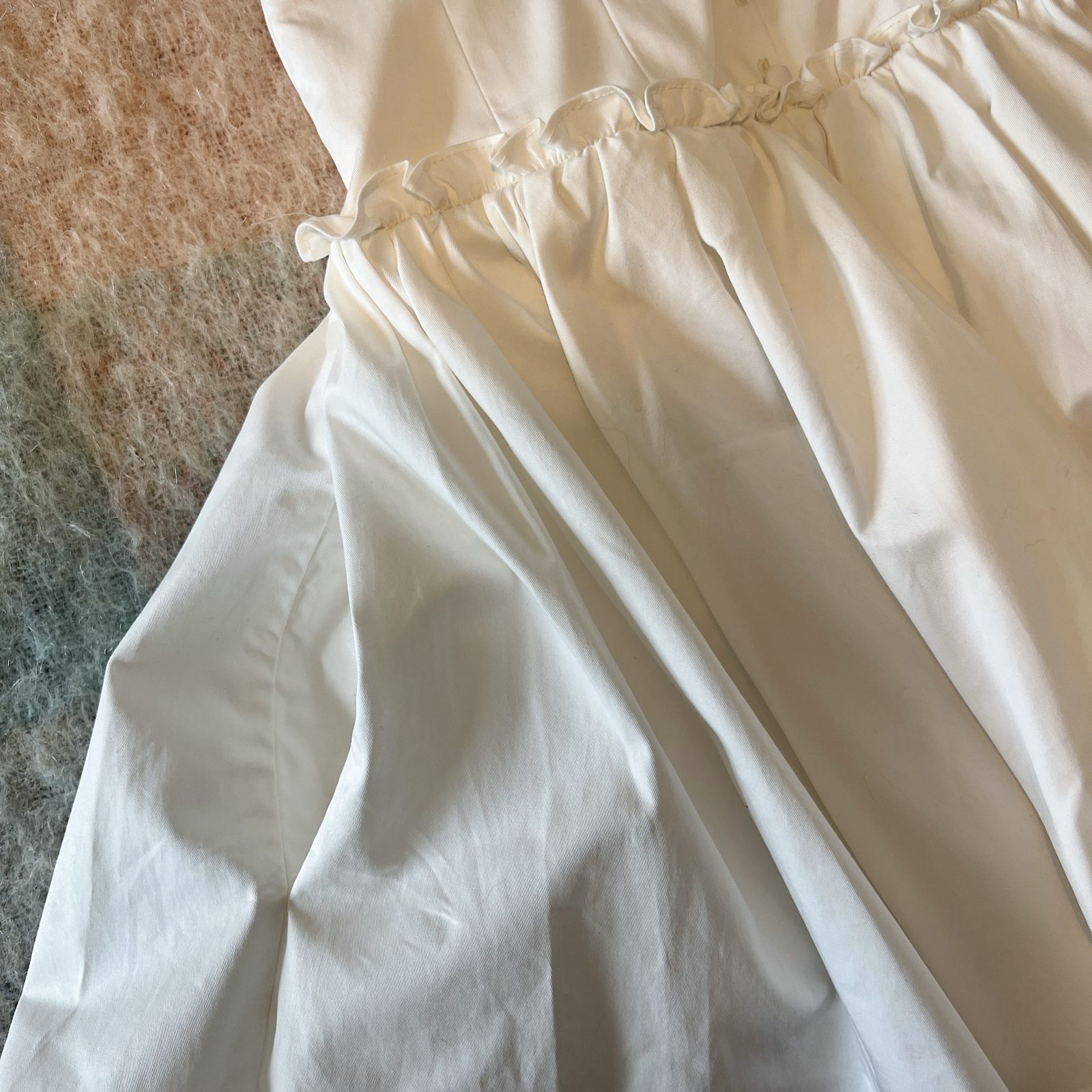 House of CB Kaia Cotton Mini Dress XS / AU 6 / US 2 White Coquette NWT image 4