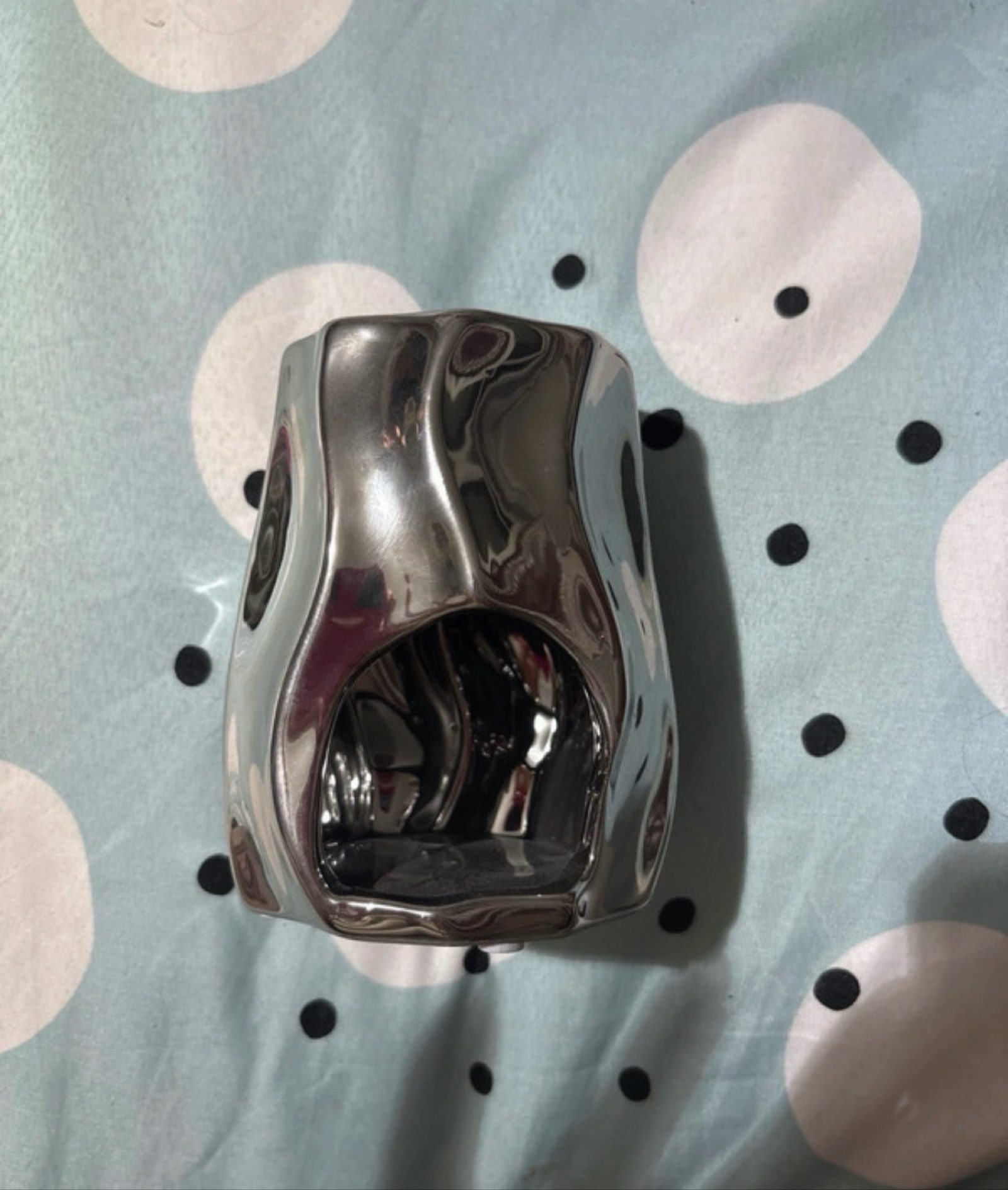 Silver Ceramic Oil Burner
