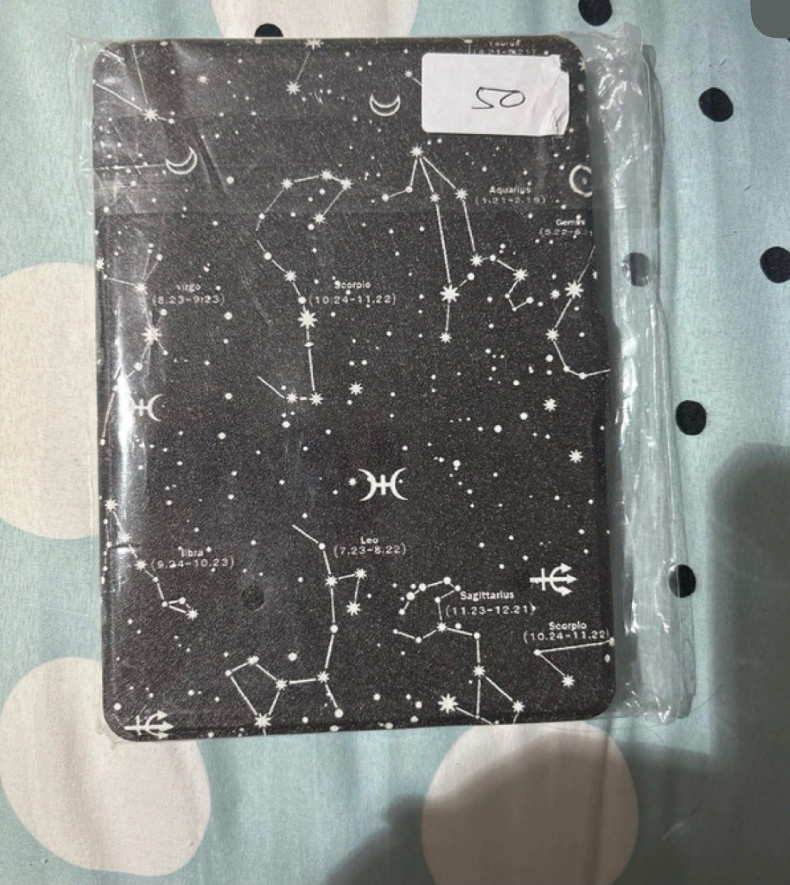 Black Zodiac Constellations kindle case image 2