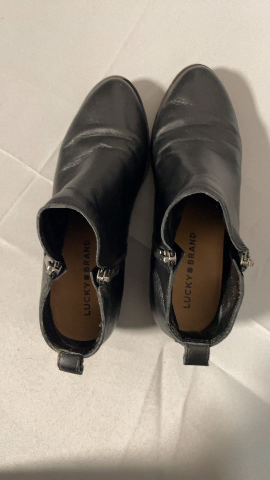 Lucky Brand Black Leather Ankle Boots US 7.5 image 5