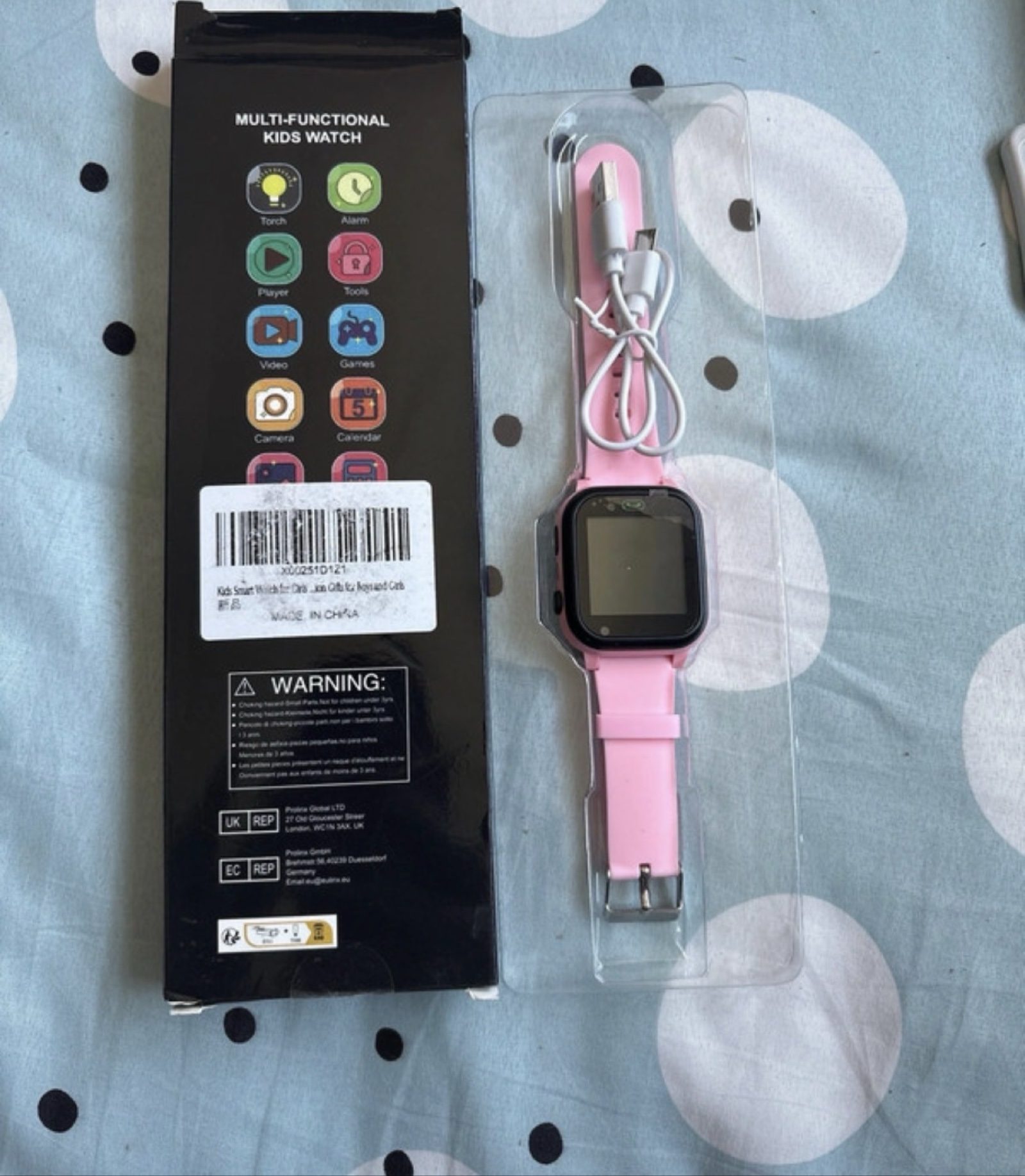 Pink Kids Multi-Functional Smartwatch with Charger image 2