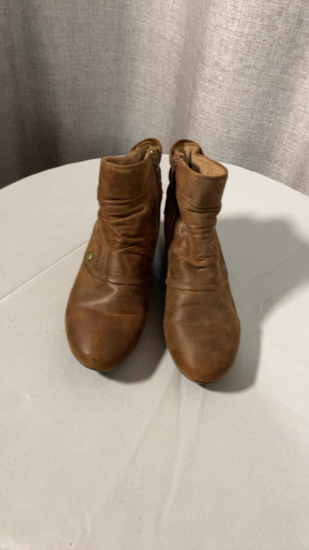 Baretraps Brown Salena Ankle Boots US 8M Textile Upper