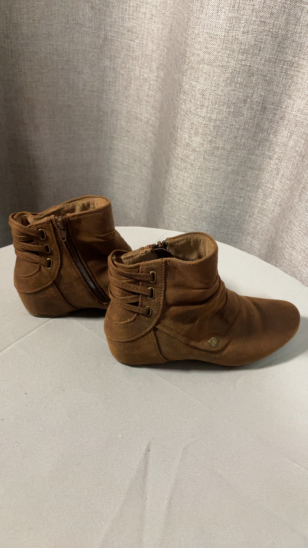 Baretraps Brown Salena Ankle Boots US 8M Textile Upper image 2