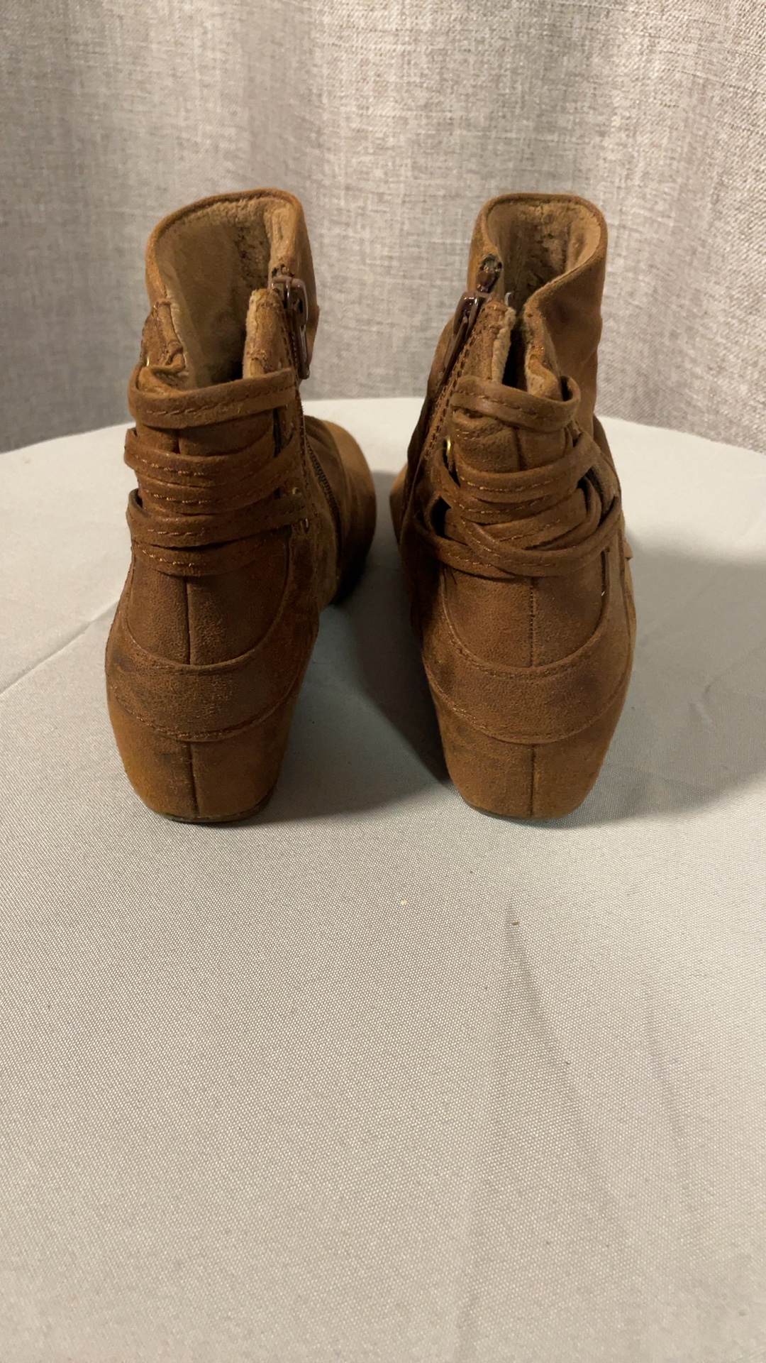 Baretraps Brown Salena Ankle Boots US 8M Textile Upper image 3