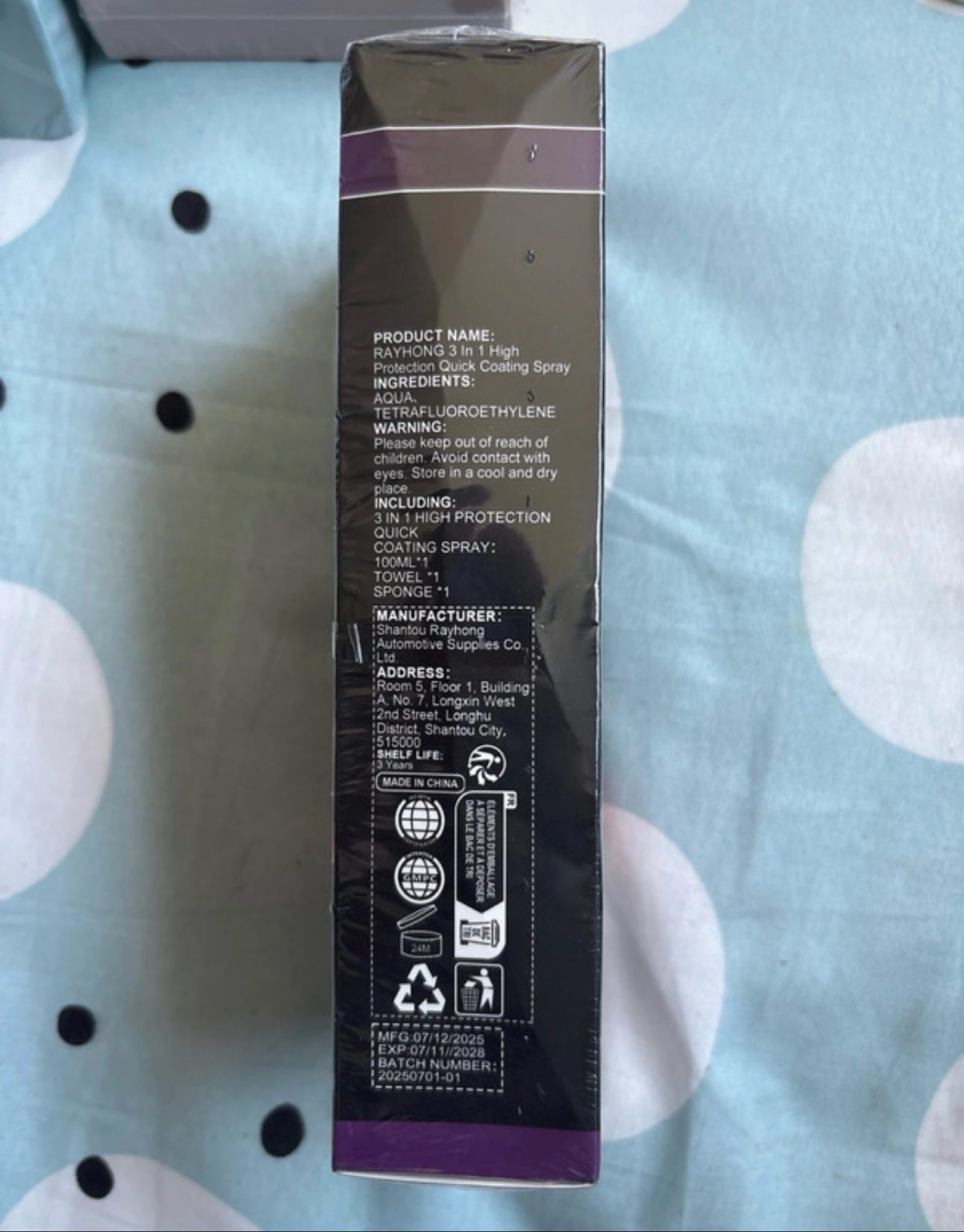 Rayhong Black 3 in 1 High Protection Quick Coating Spray 100ml image 4
