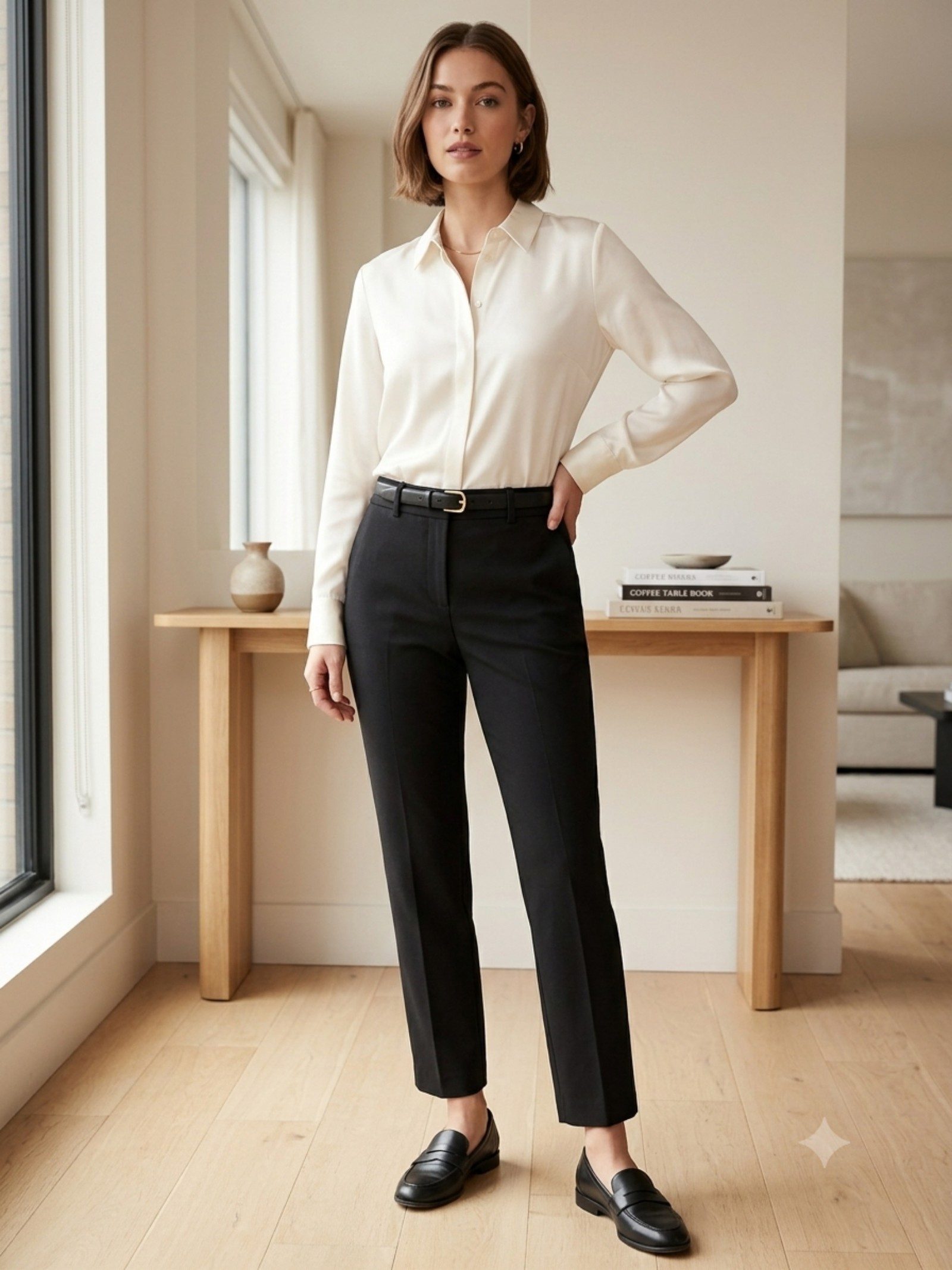 Banana Republic Women's Black Sloan Crop Fit Pants Size 2 image 2