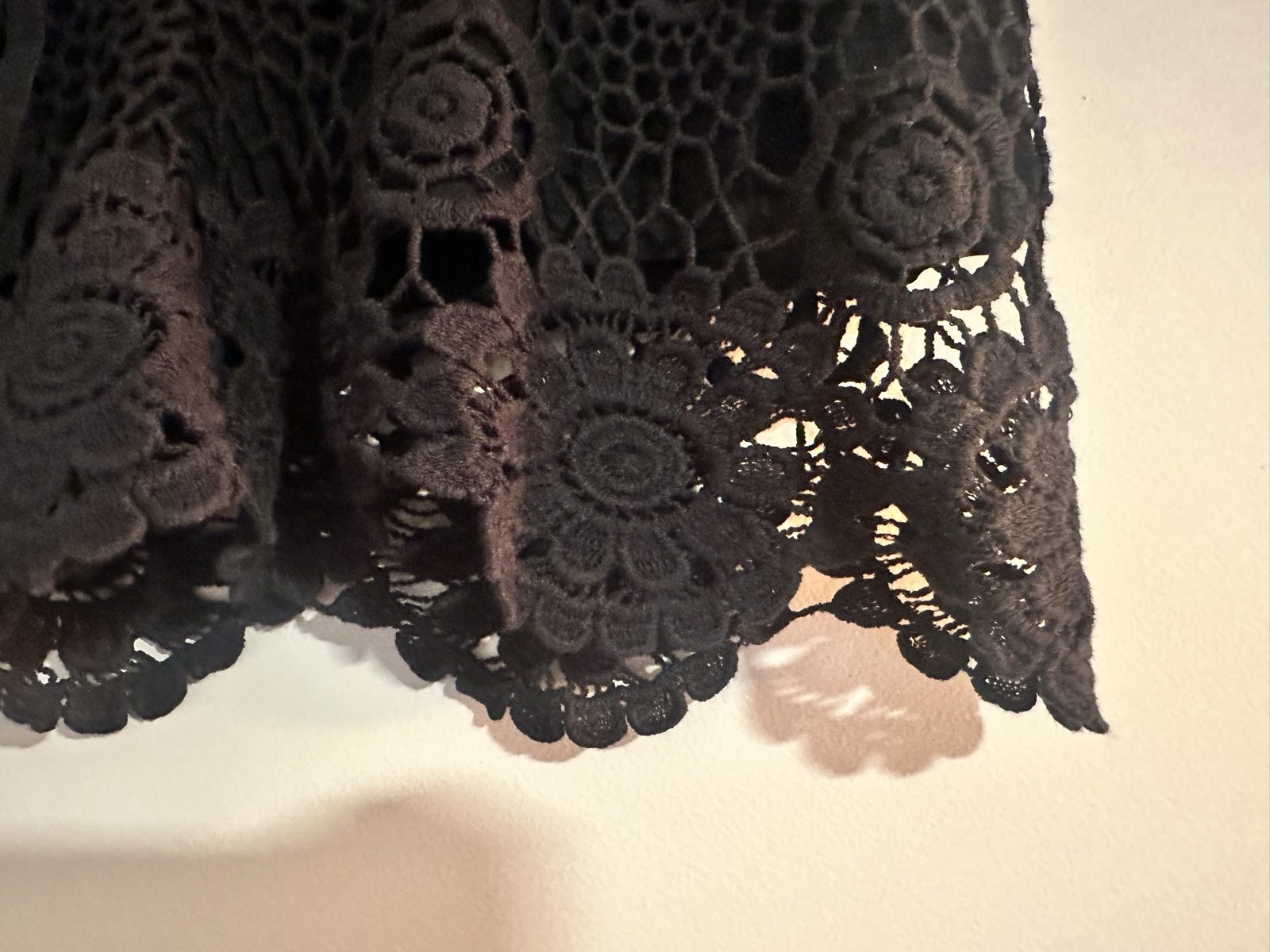 Seed Heritage Women's Black Floral Lace Shorts Medium image 2
