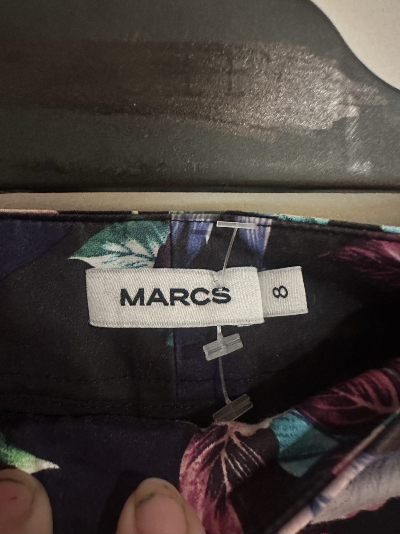 MARCS Women's Navy Floral Print Stretch Pants Size 8 image 2