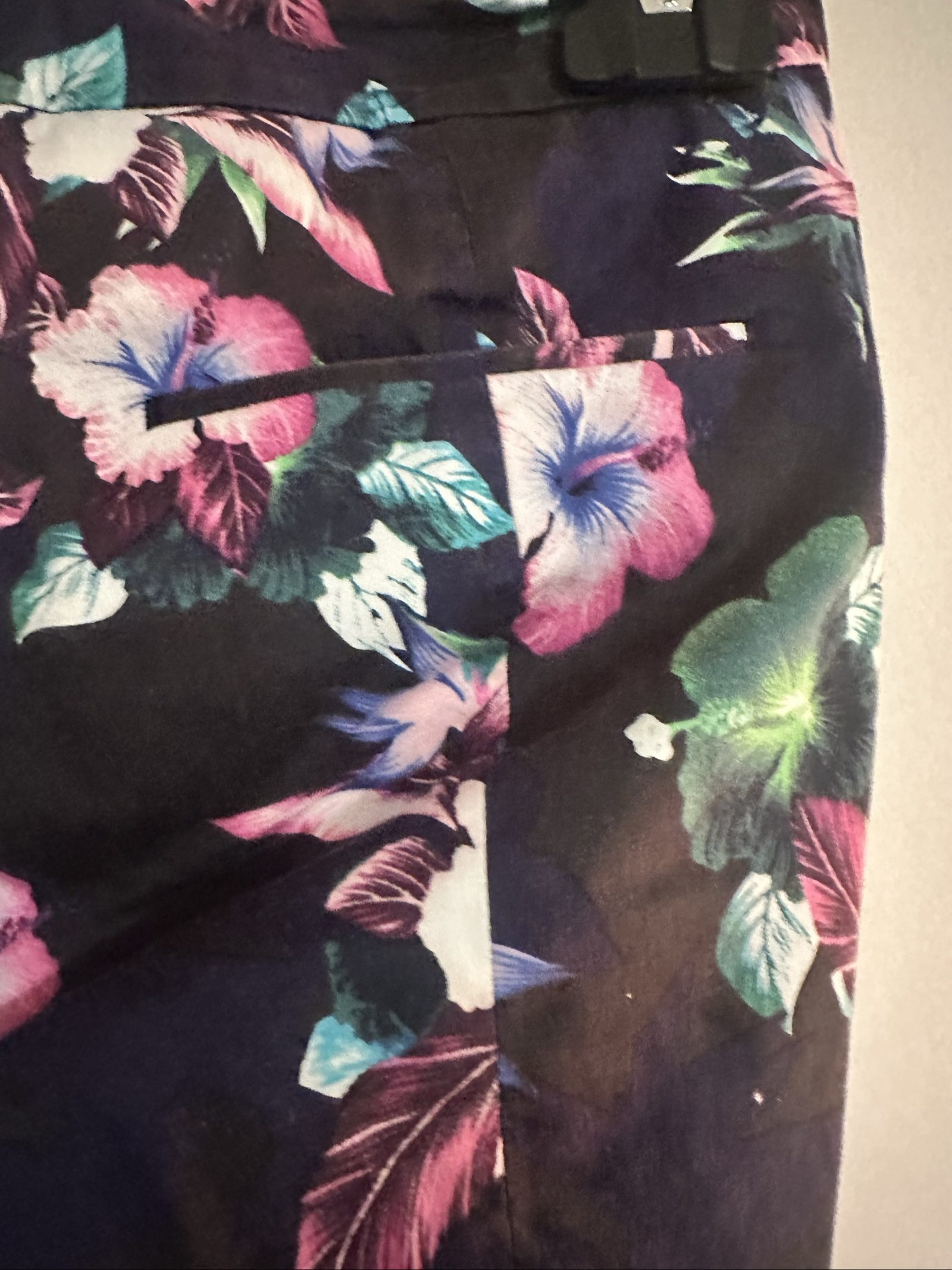 MARCS Women's Navy Floral Print Stretch Pants Size 8 image 4