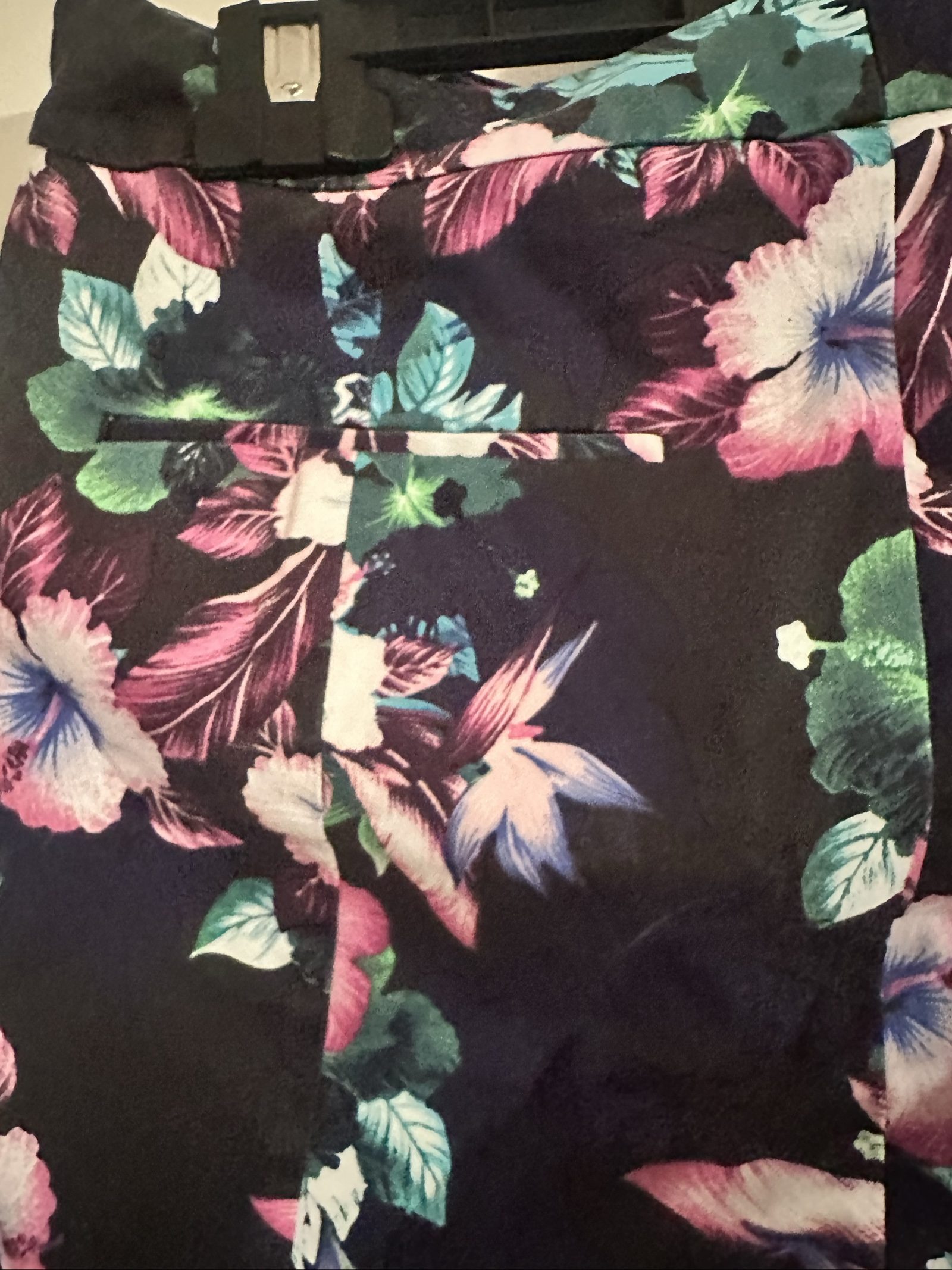 MARCS Women's Navy Floral Print Stretch Pants Size 8 image 5