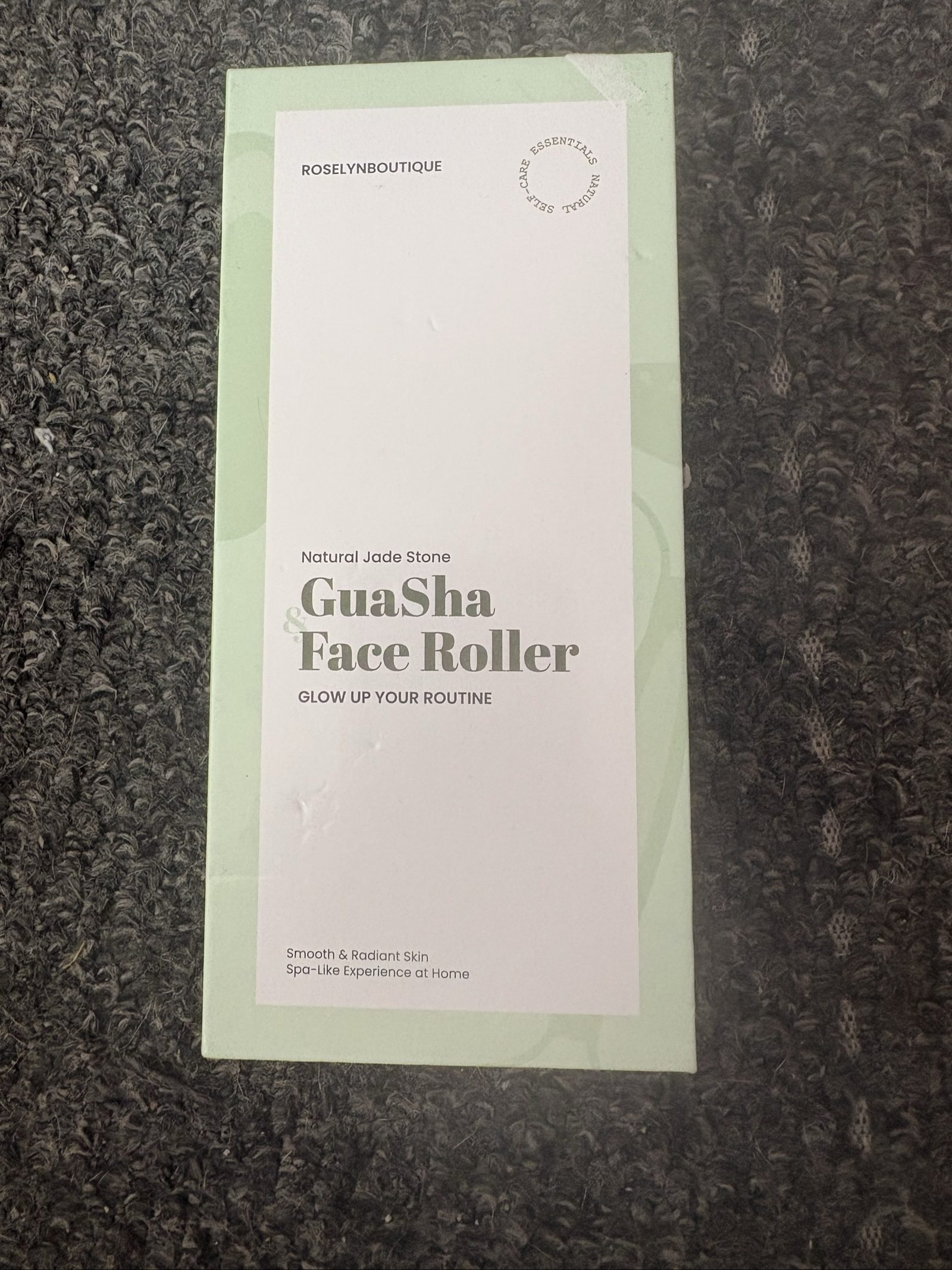 RoselynBoutique Natural Jade Stone GuaSha Face Roller