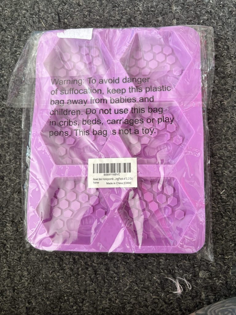 New Pink Silicone Honeycomb Ice Cube Tray Mold x3