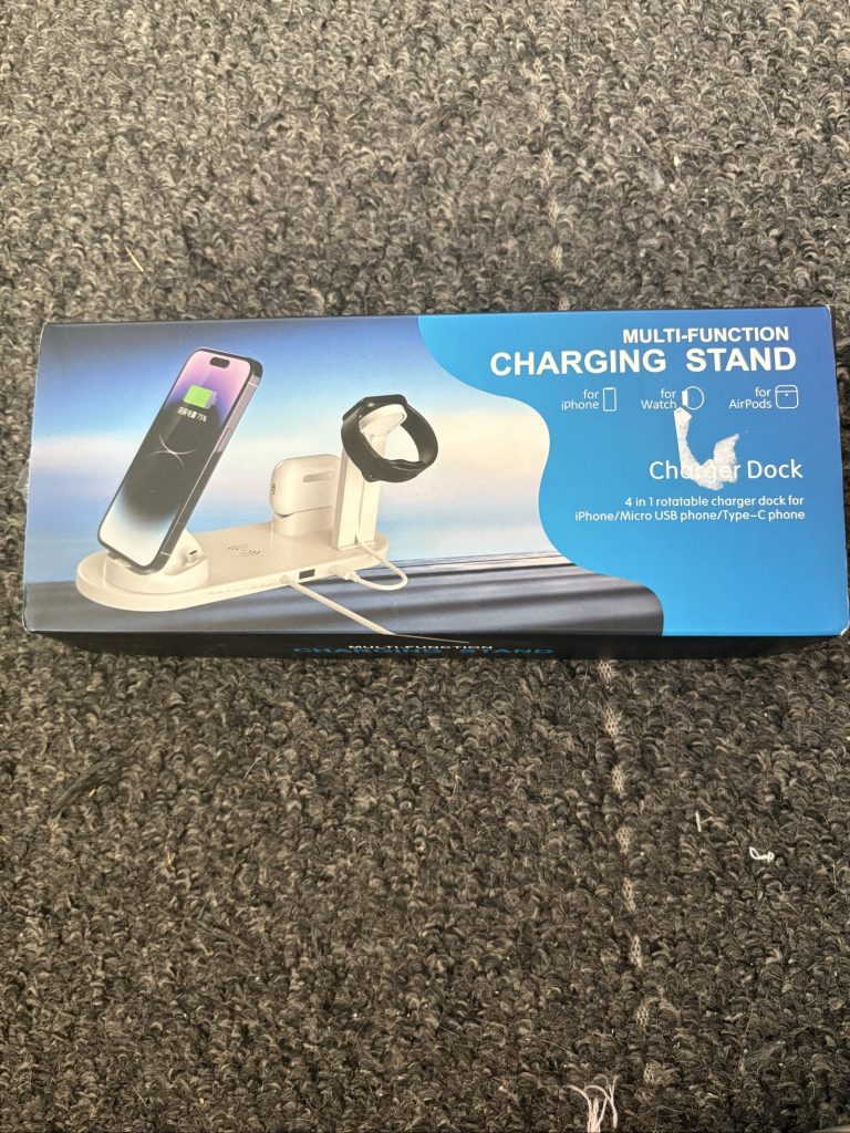 Multi-Function White Charging Stand Wireless Charger Dock