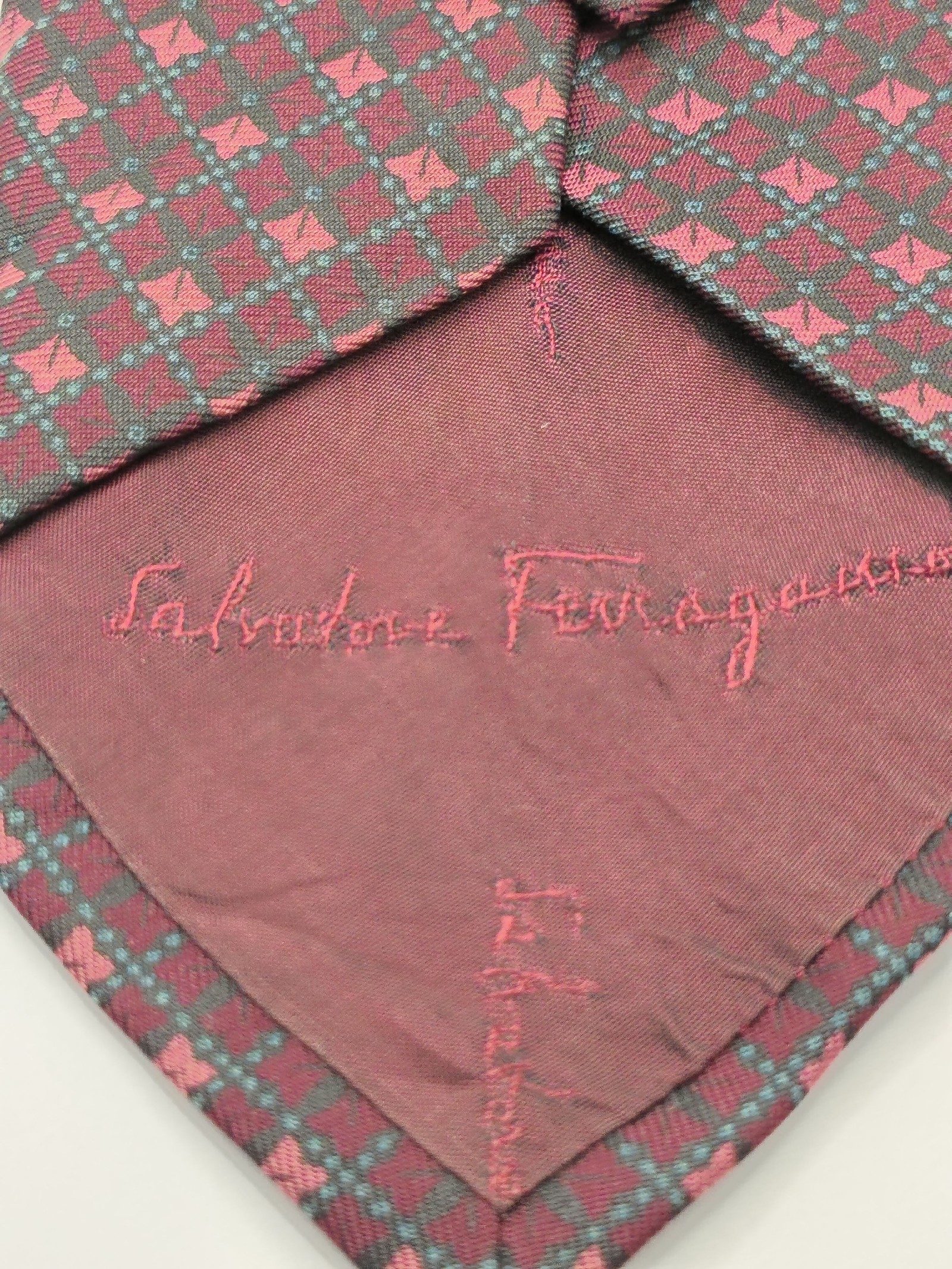 Salvatore Ferragamo Men’s Multi Colour Pattern Silk Tie Other image 5