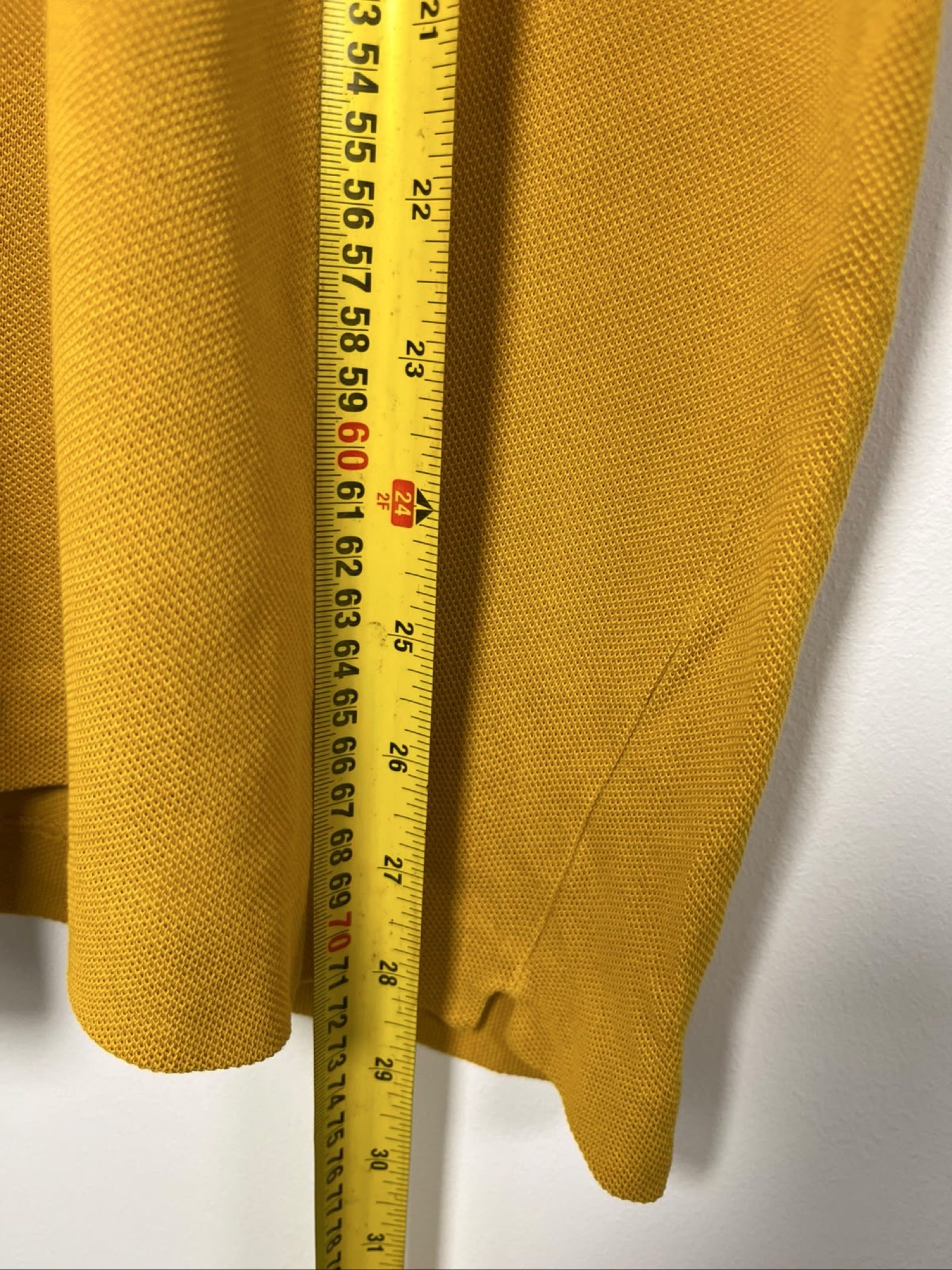 Lacoste Men's Mustard Yellow Cotton Polo Shirt Medium image 5