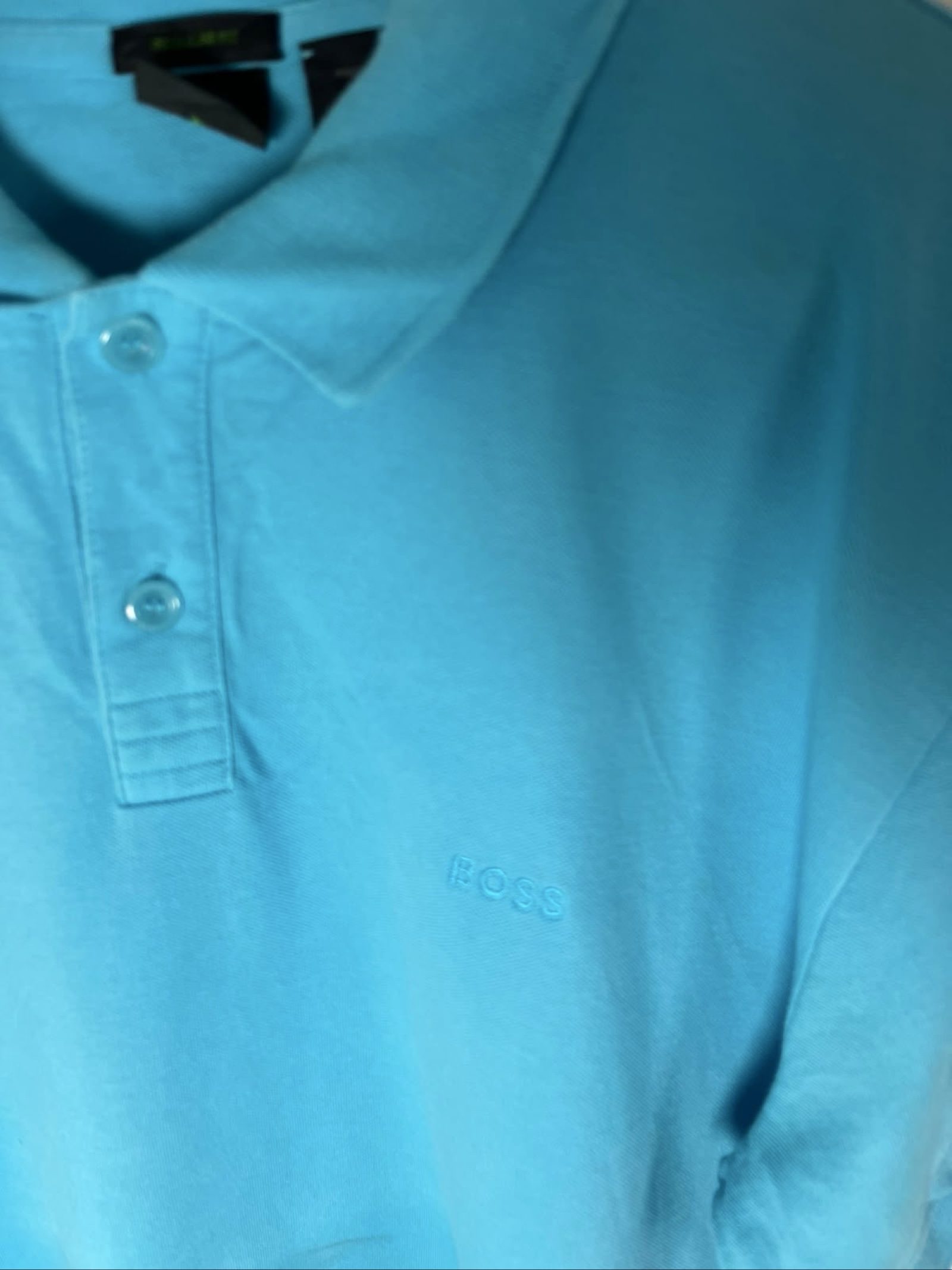 BOSS Men's Blue Regular Fit Polo Shirt Large image 2