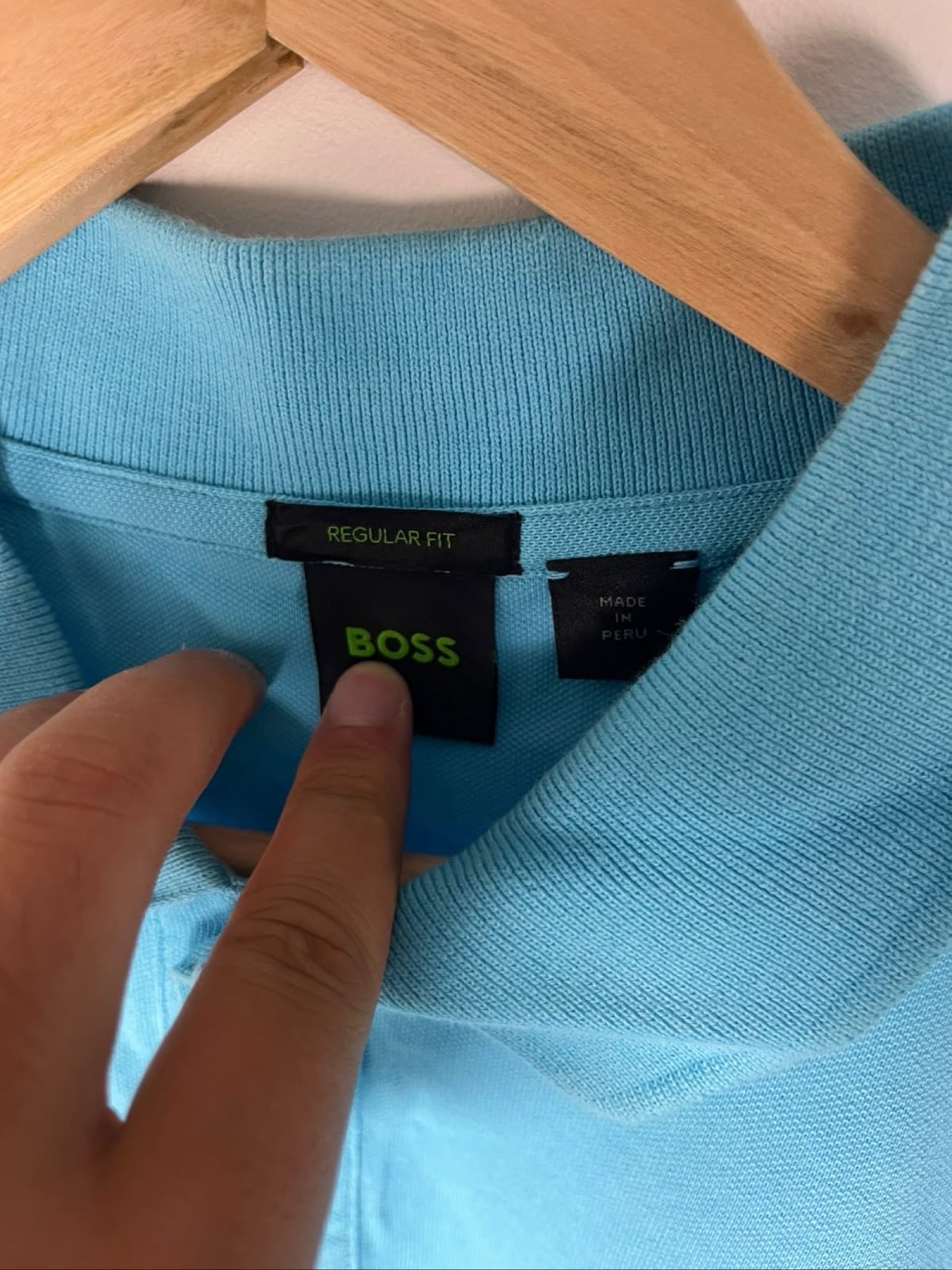 BOSS Men's Blue Regular Fit Polo Shirt Large image 3