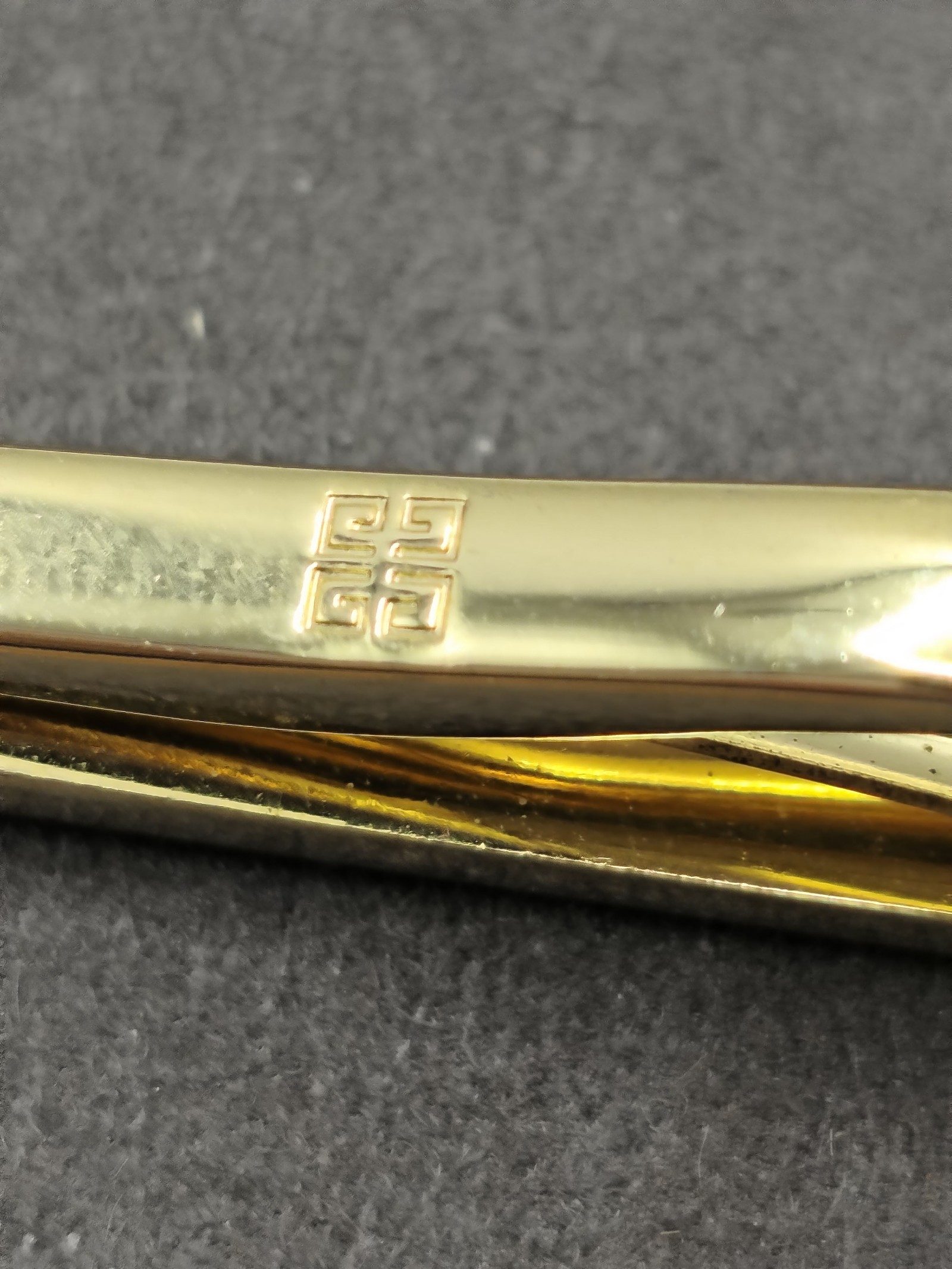 Givenchy Men Black & Gold Stainless Steel Tie Clip 6.5 cm image 4