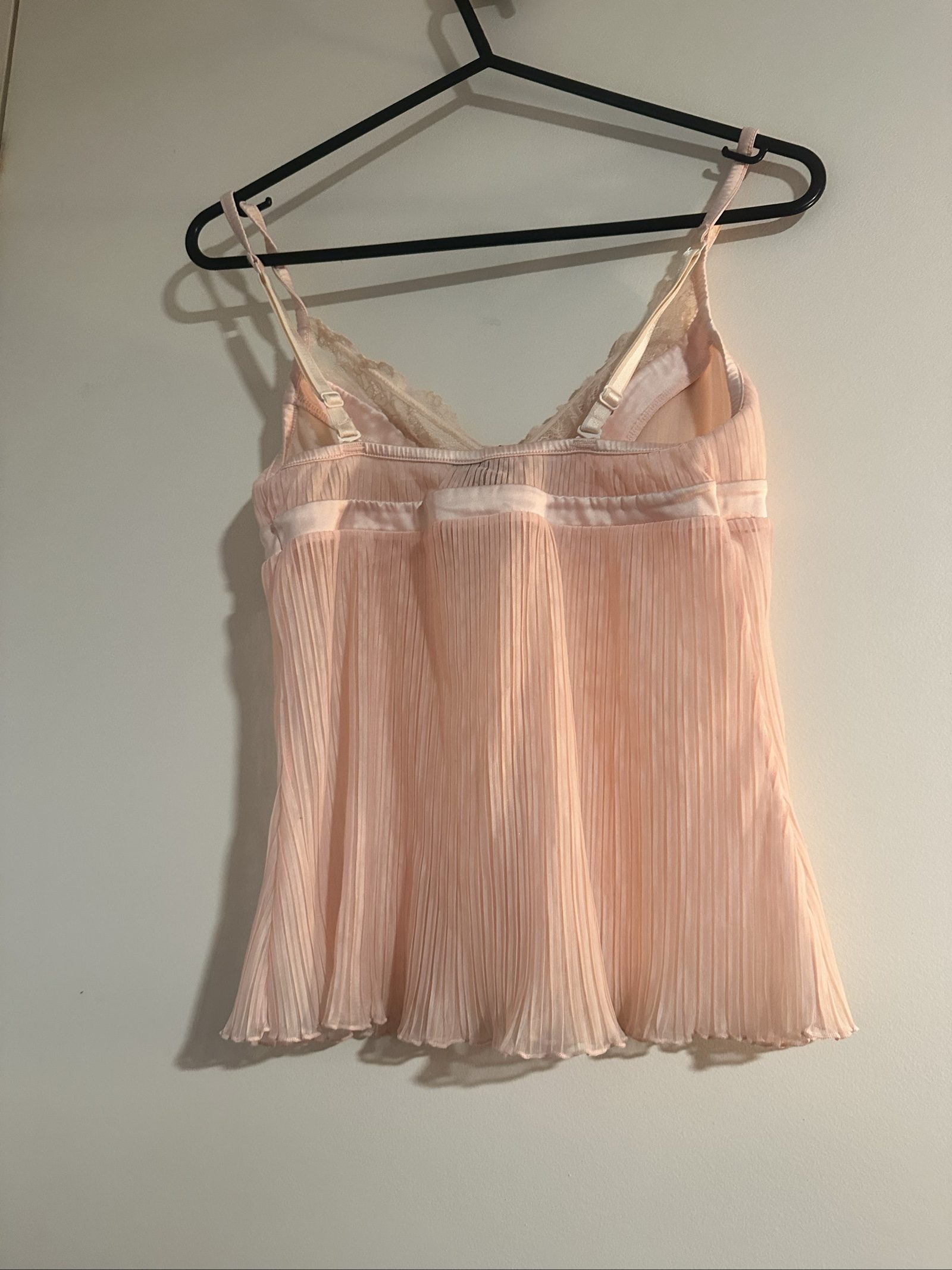 Honey Birdette Pink Pleated Lace Trim Camisole Top XS image 4