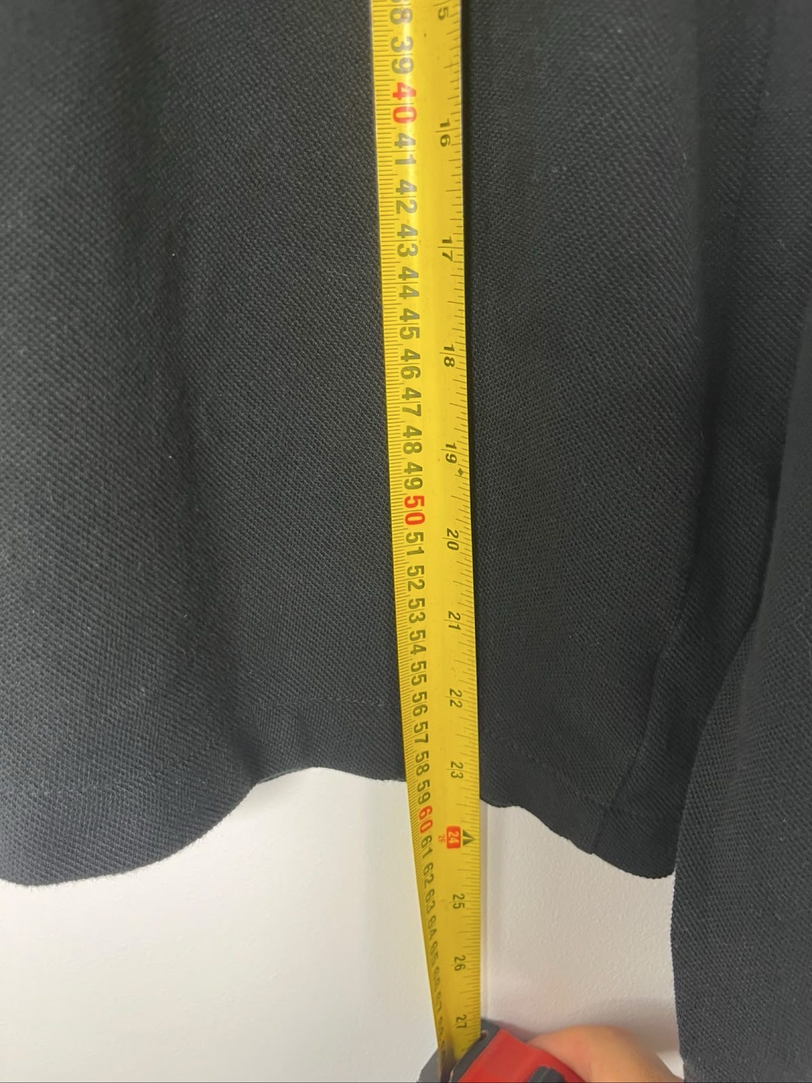 Lacoste Men Black Long Sleeve Polo Shirt Size 4 Cotton image 5
