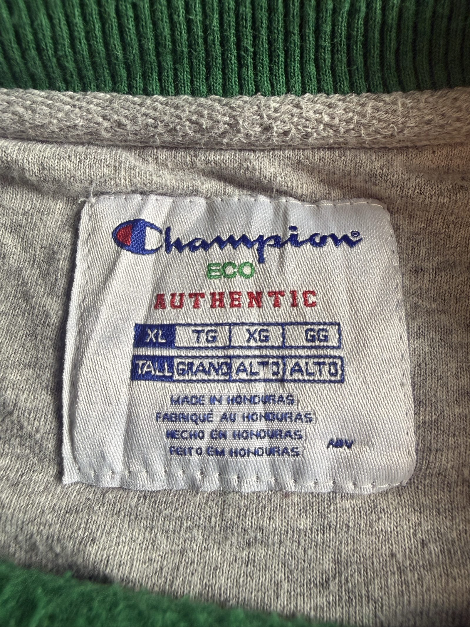 Champion Men's XL Green ECO Authentic Cotton Blend Sweatshirt Long Sleeve image 2