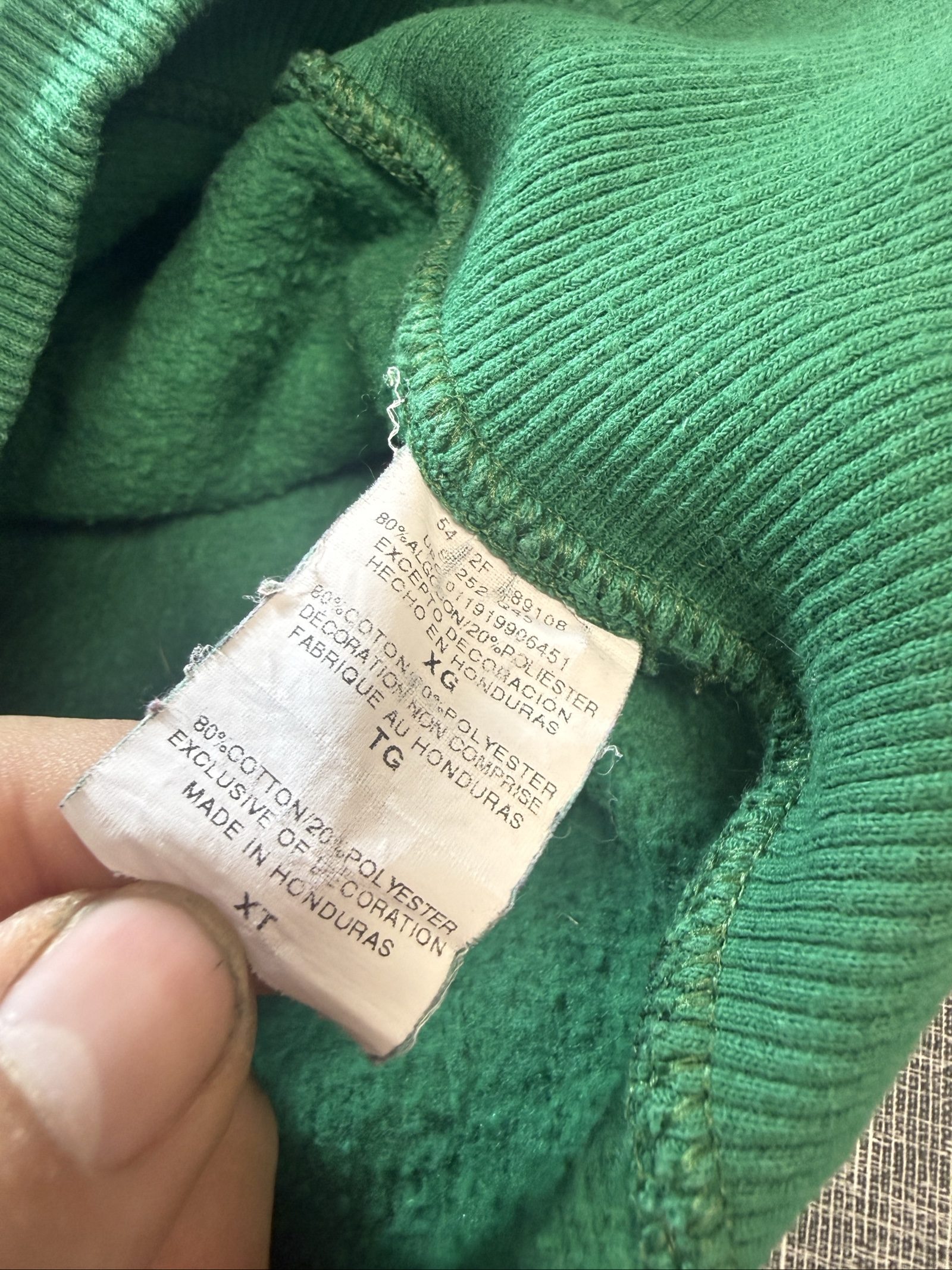 Champion Men's XL Green ECO Authentic Cotton Blend Sweatshirt Long Sleeve image 3